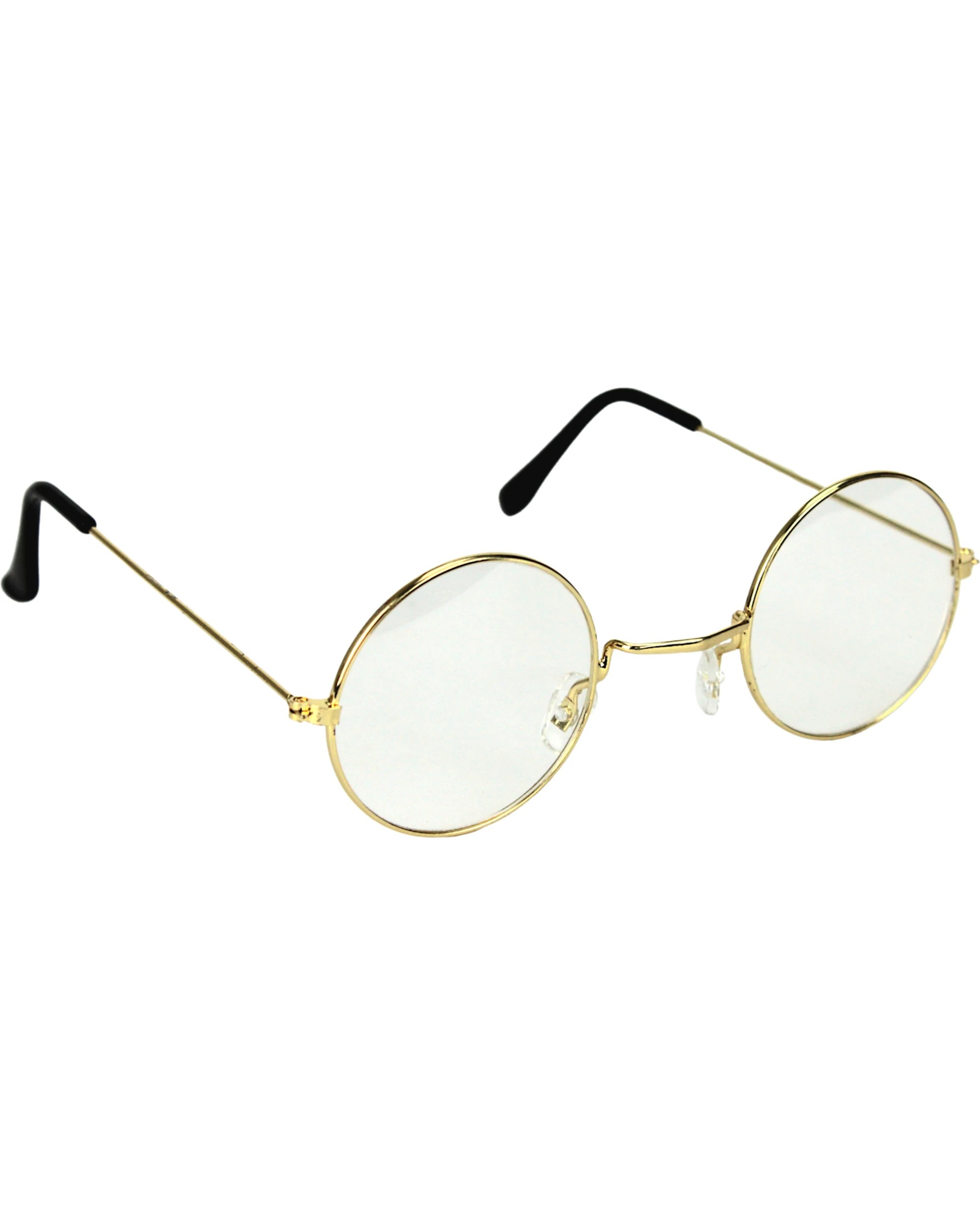 2 JD Party Kids Clear Gold Round Glasses - One Size - Gold, 2 of 3