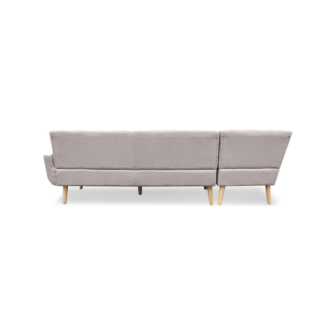 5 Sarantino Faux Linen Corner Sofa Lounge L-shaped Chaise Light Grey, 5 of 8