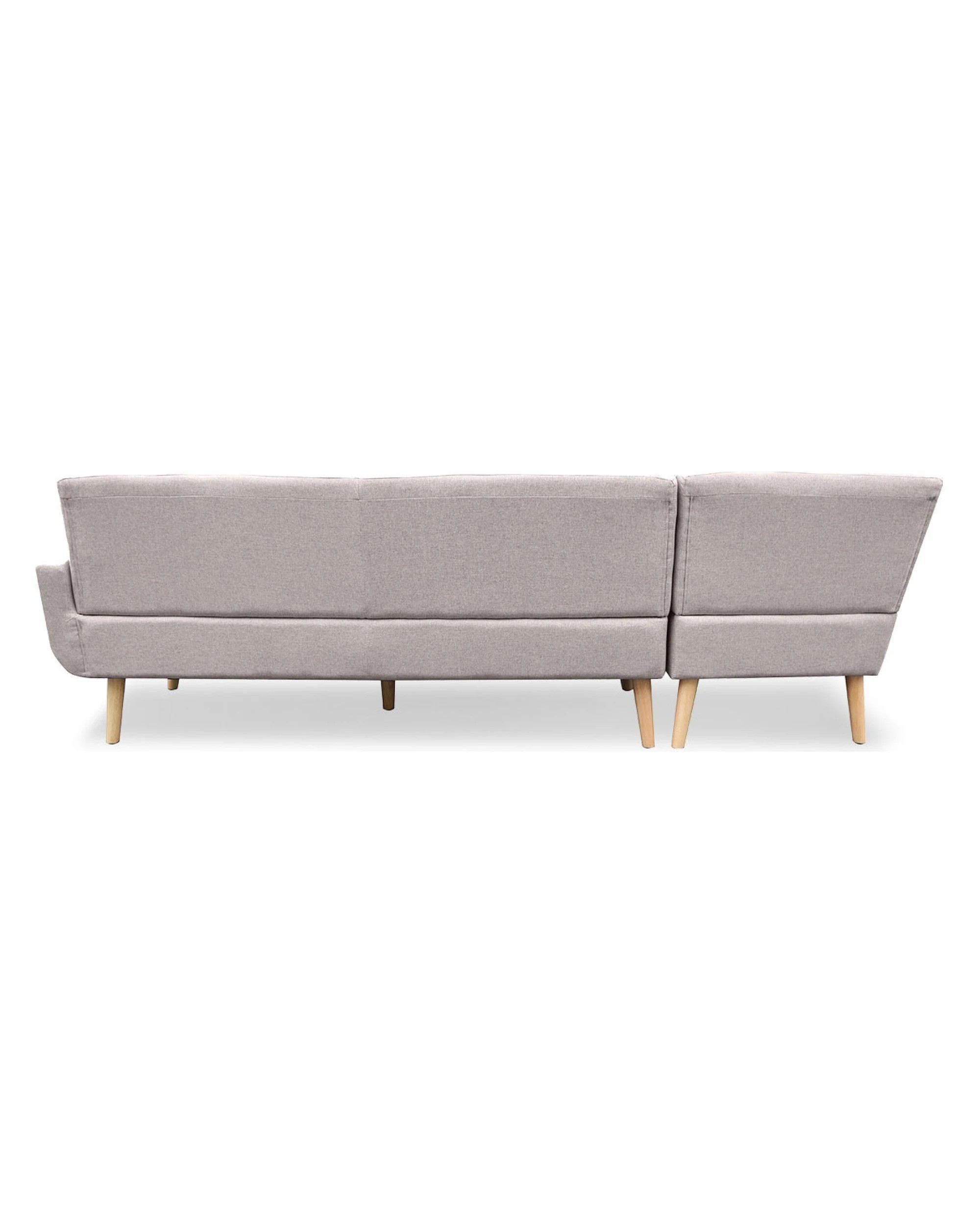 5 Sarantino Faux Linen Corner Sofa Lounge L-shaped Chaise Light Grey, 5 of 8