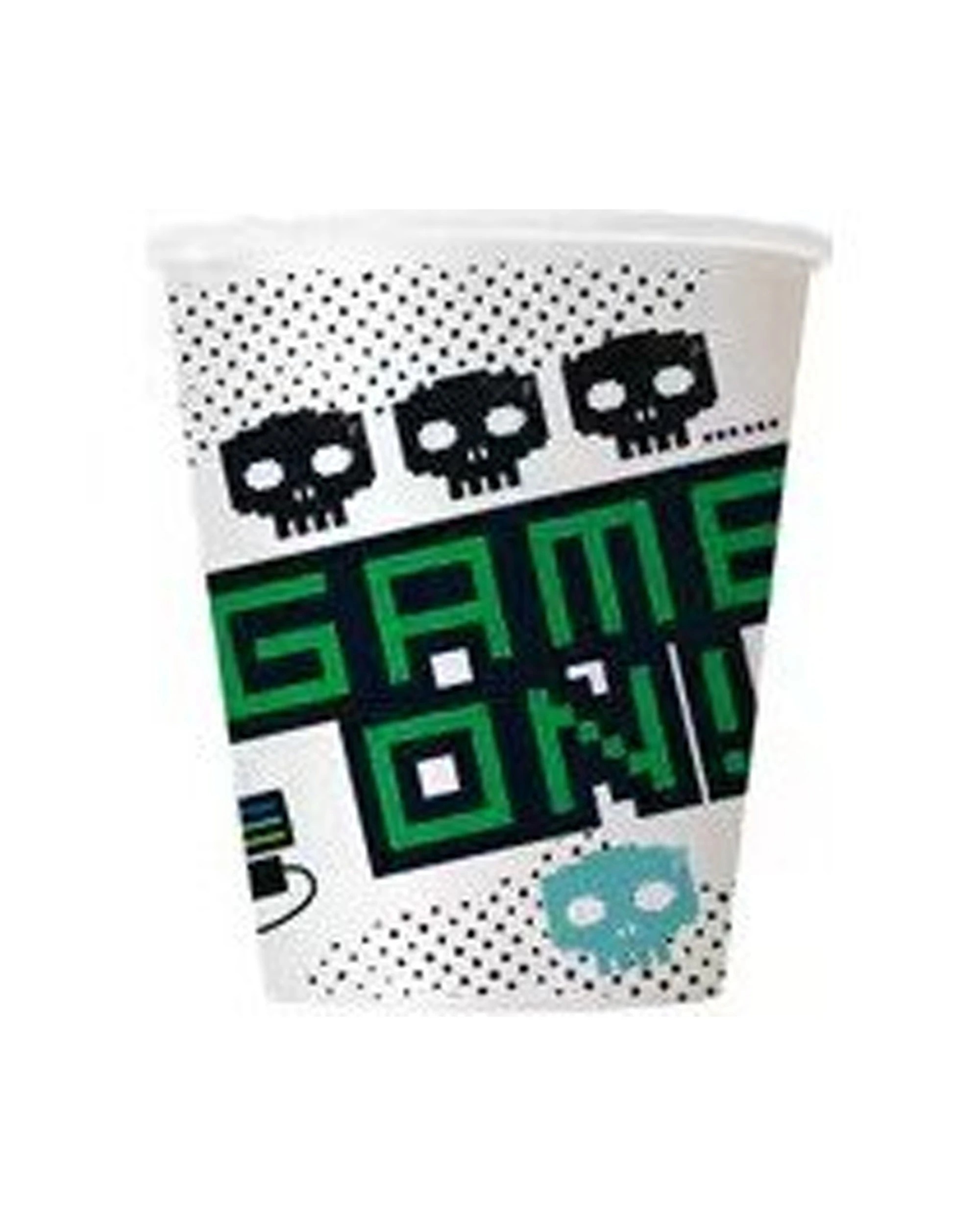 2 Anagram 8pc Disposable 9oz Paper Cups Tableware Game On 266mL - White, 2 of 2