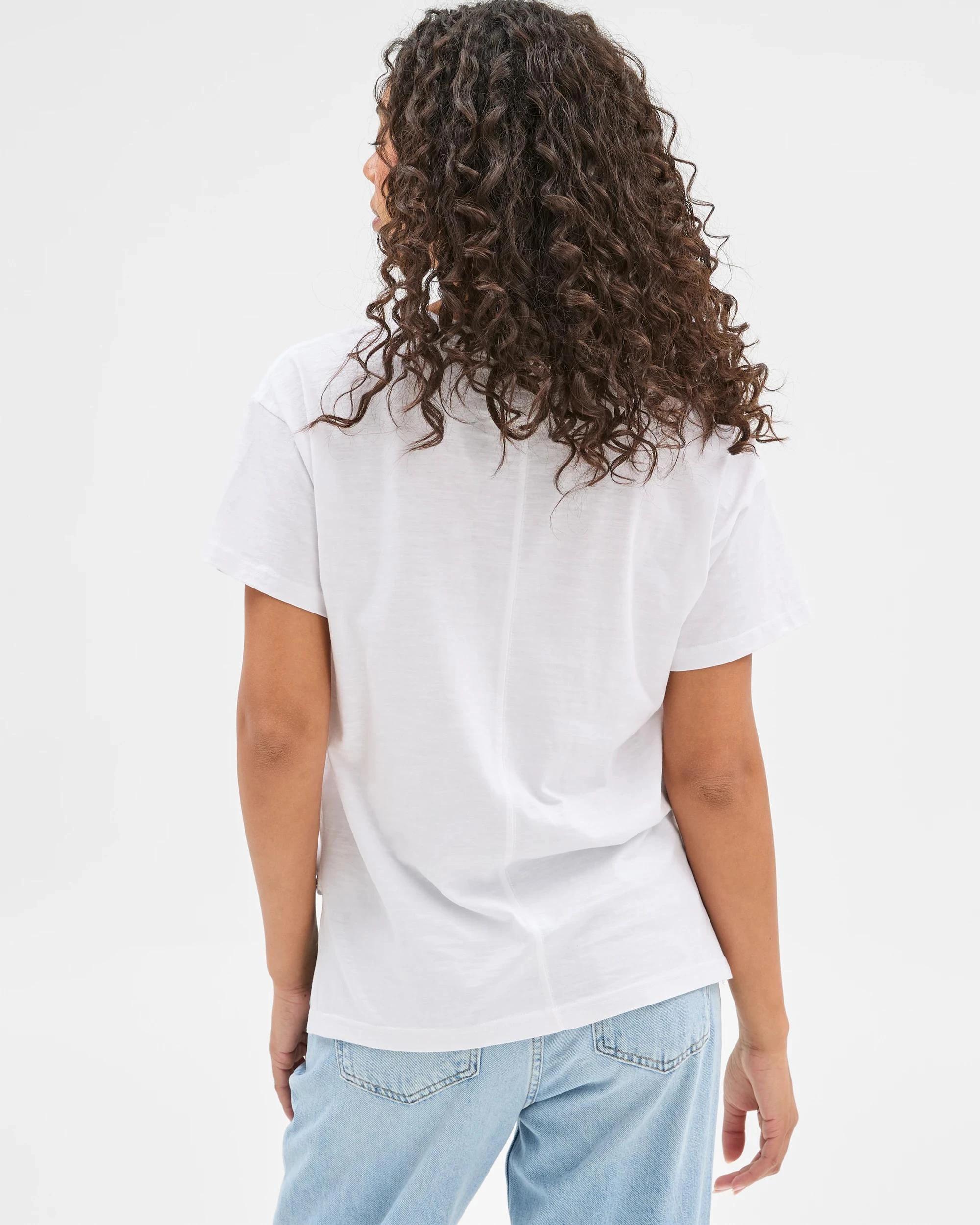 4 Target Australian Cotton Relaxed Slub V-Neck T-Shirt WHITE, 4 of 6