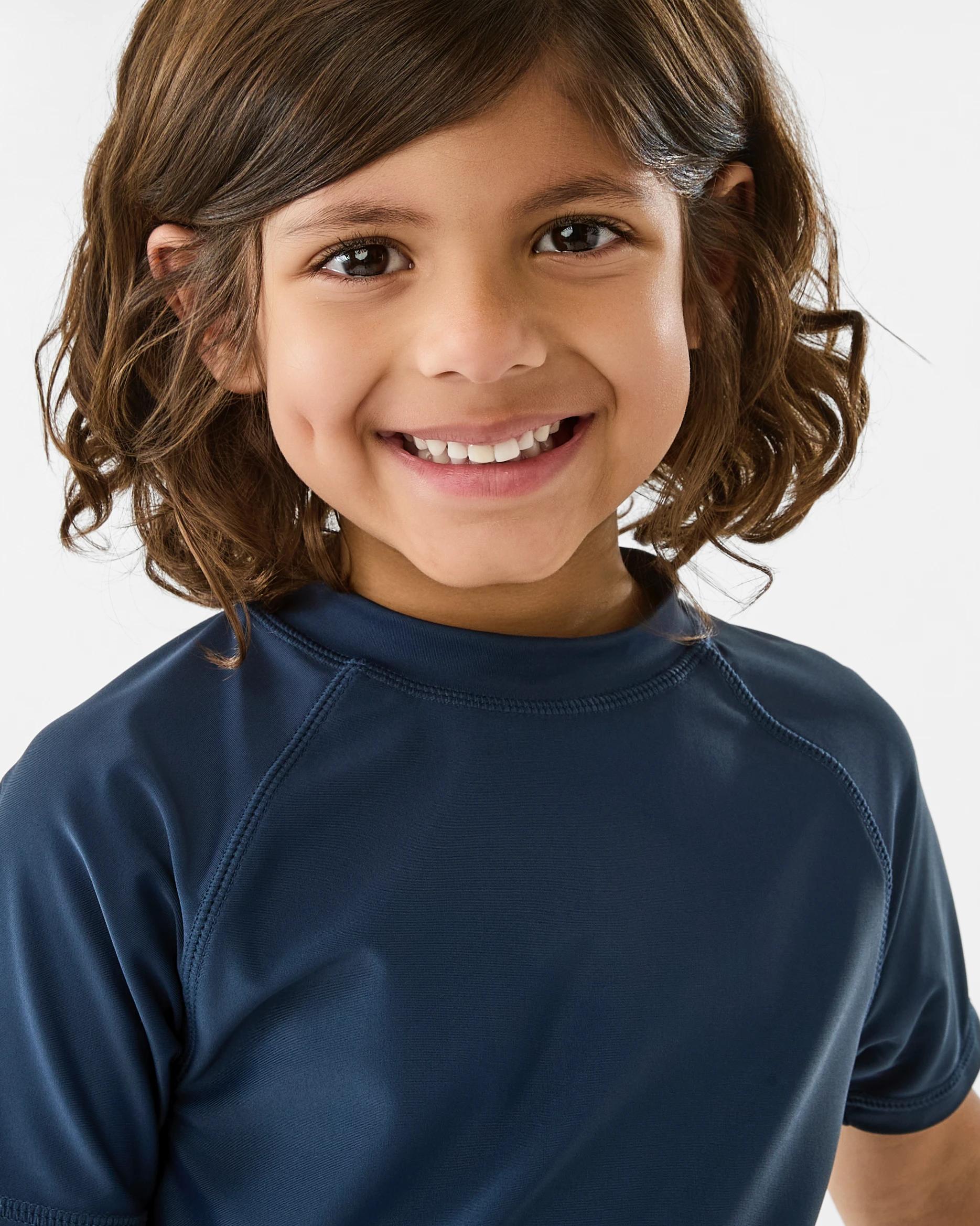 3 Short Sleeve Rash Vest Dress Navy, 3 of 6