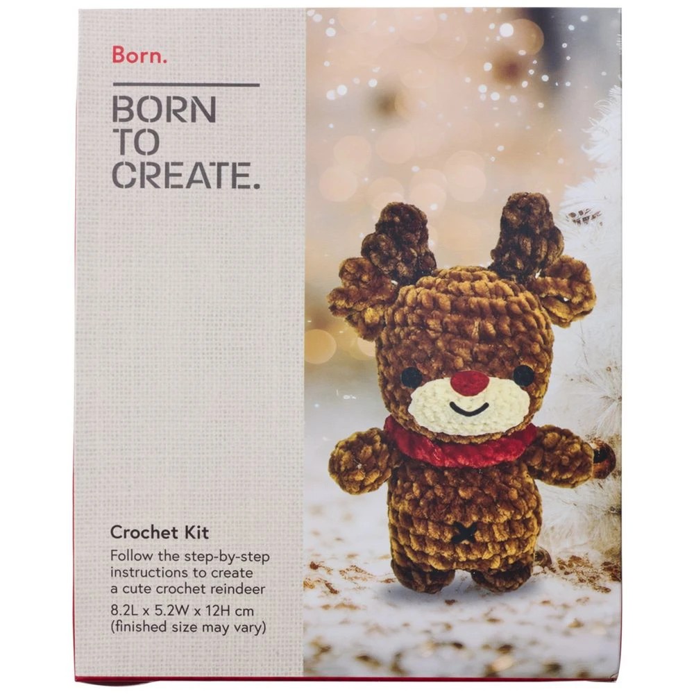 1 Born Christmas Crochet Kit Reindeer, 1 of 3