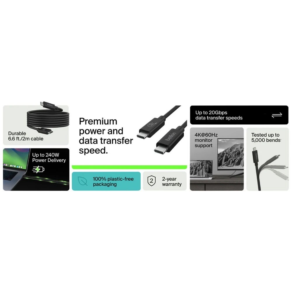 5 Belkin USB-C 4 Cable 2m, 5 of 5