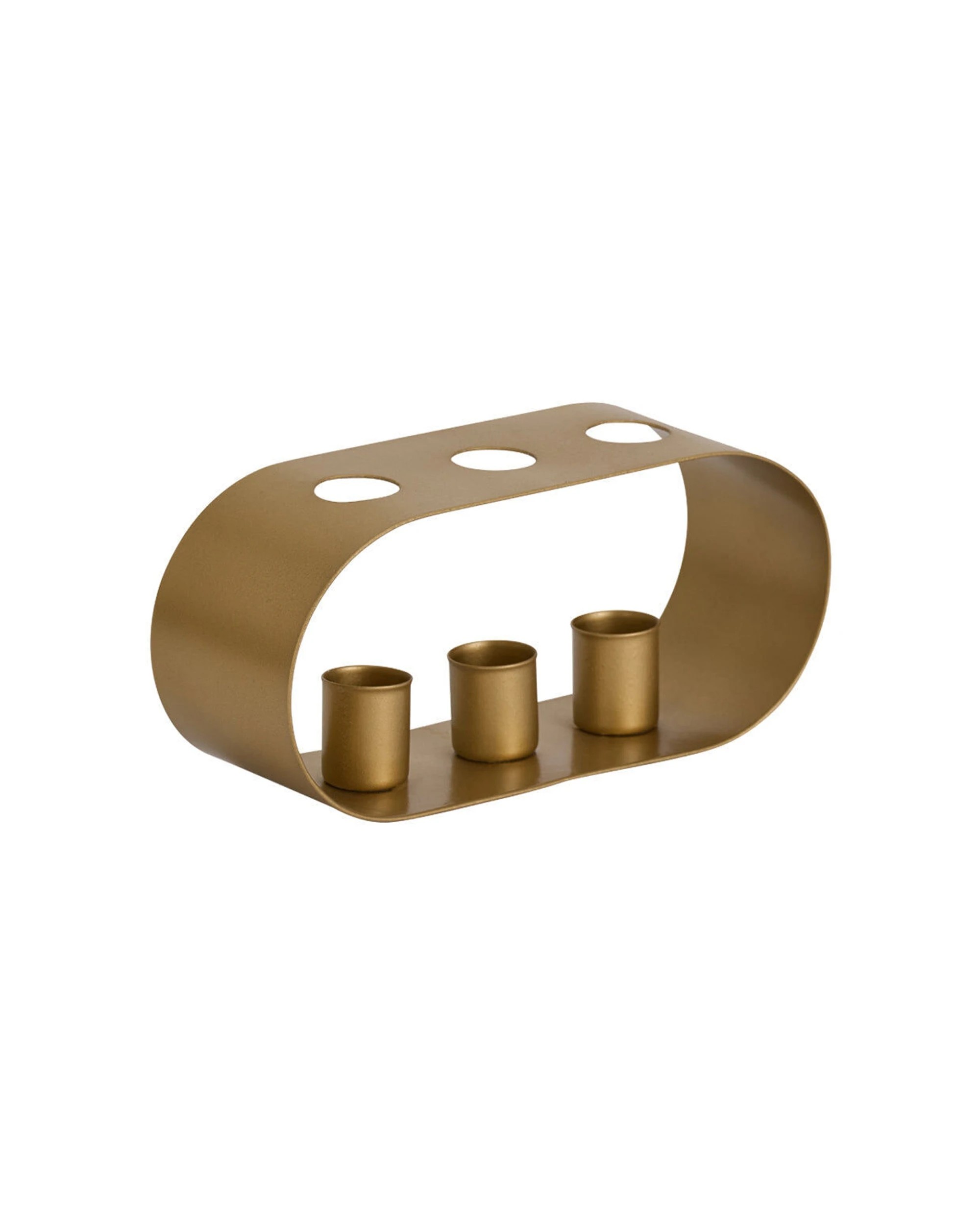 2 Annabel Trends Trio Taper Candle Holder Storage Tabletop Decor - Gold, 2 of 4