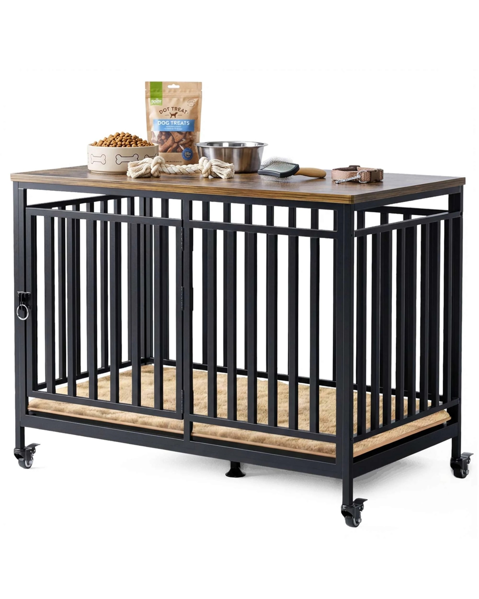 4 Advwin 2PCS Dog Crate Furniture Heavy Duty Dog Cage Sturdy Dog Kennel TV Stand End Table, 4 of 9
