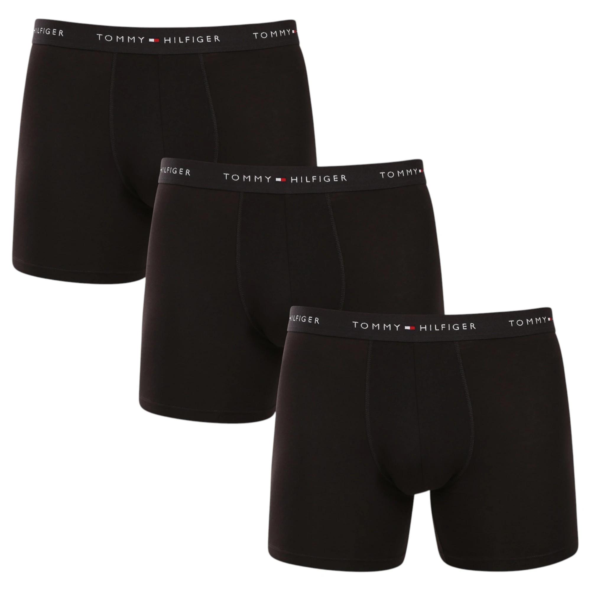 3 Tommy Hilfiger 3 Pack Mens Essential Cotton Trunks Boxer Briefs Underwear BLACK, 3 of 6