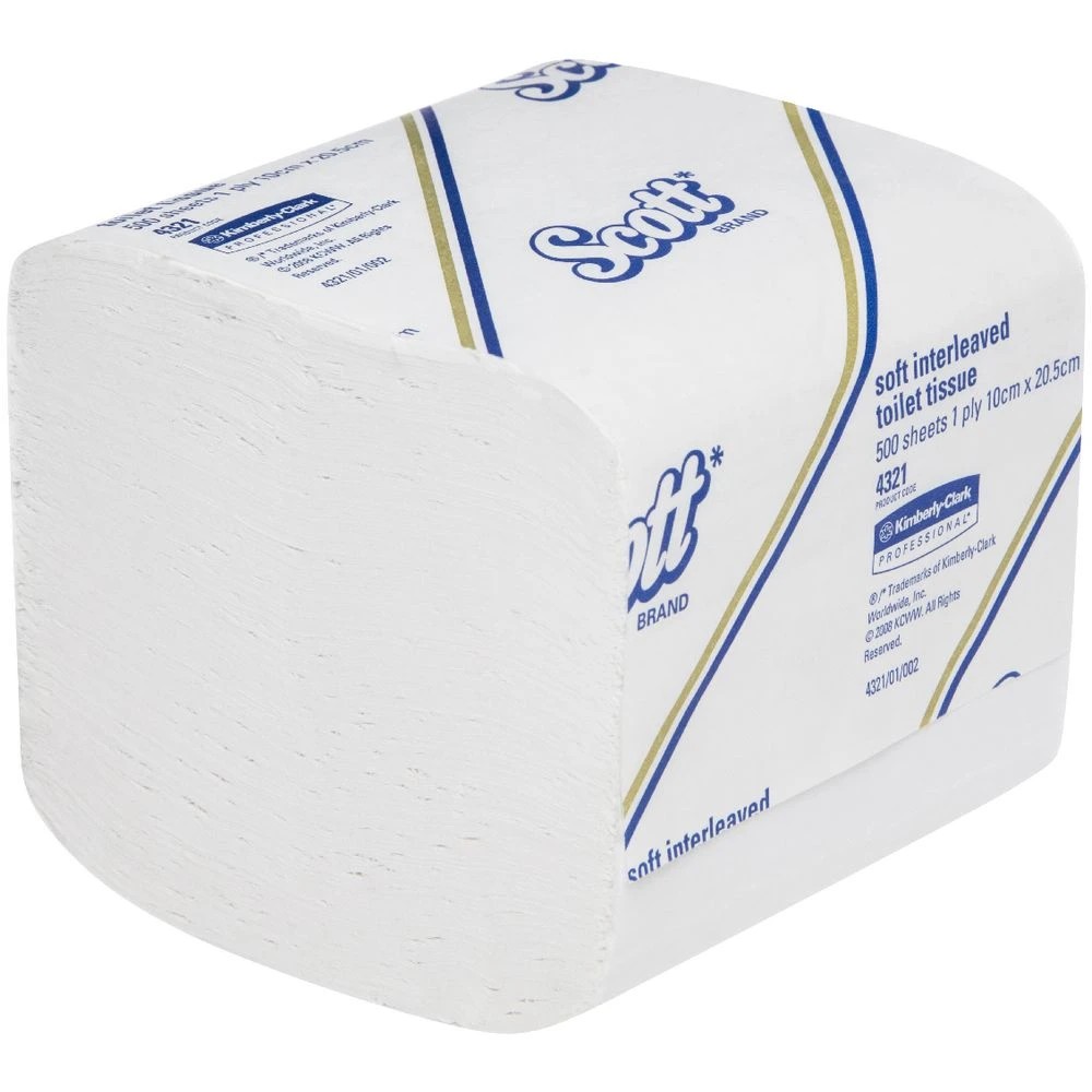 3 Scott Soft Interleaved Toilet Tissue White 4321 36 Packs, 3 of 3