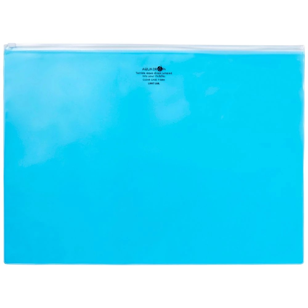 1 Aqua Drops Zip Open Document Wallet A3 Blue, 1 of 1