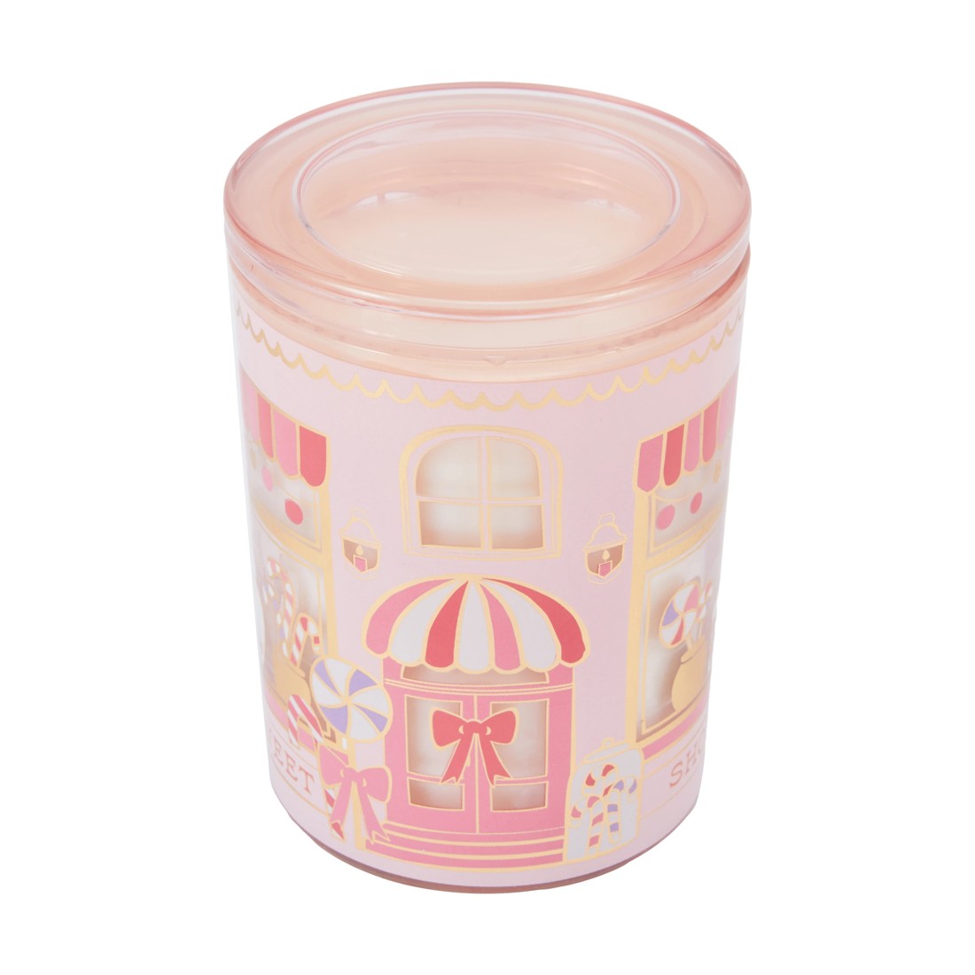 2 Christmas Candy Cane Lane Glowing Scene Candle, 2 of 6