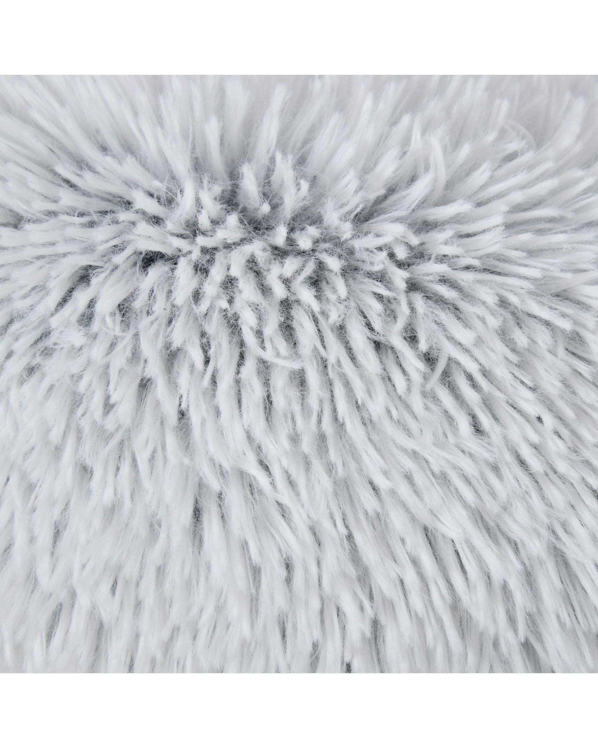 6 Charlie's Shaggy Faux Fur Round Calming Dog Bed Small - White, 6 of 6