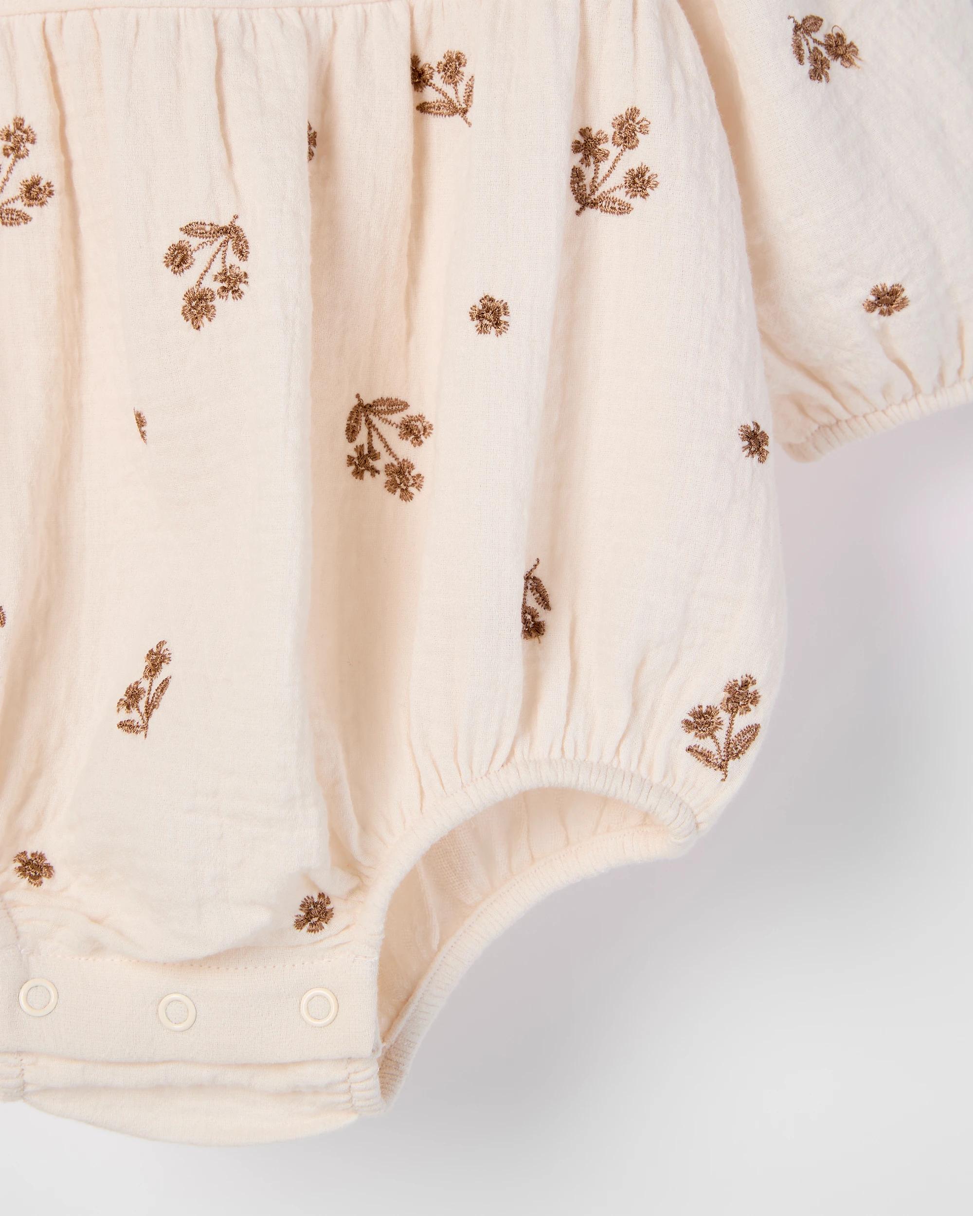 2 Target Baby Baby Long Sleeve Woven Embroidered Romper Suit EMBROIDERED, 2 of 2