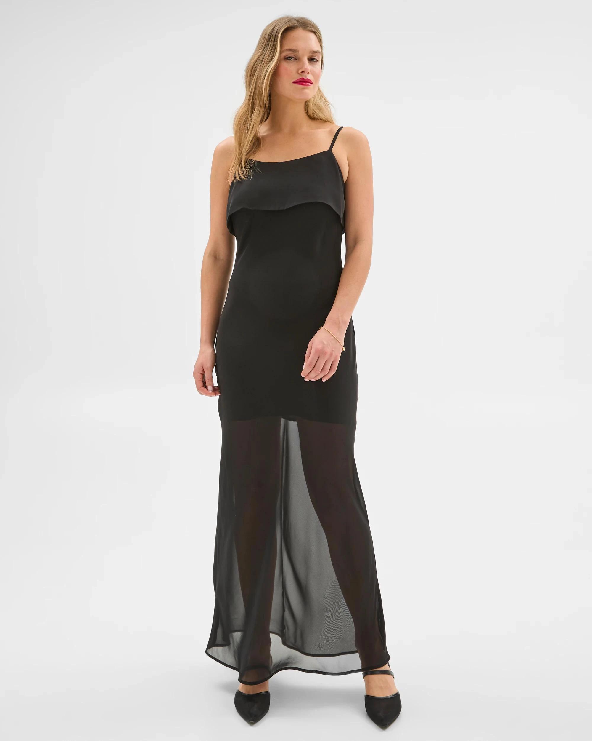2 Sheer Maxi Dress - Lily Loves BLACK, 2 of 6