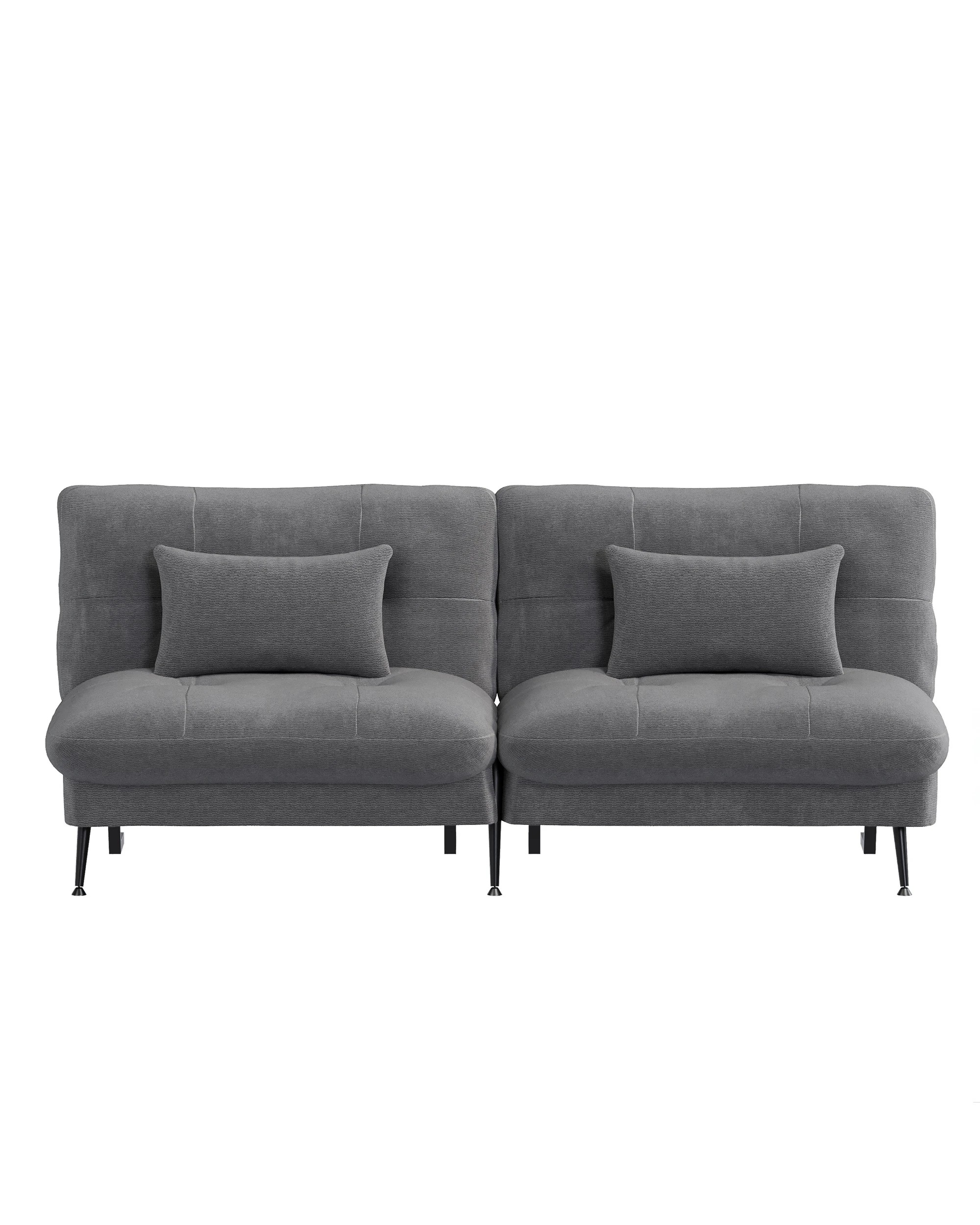 4 Advwin Convertible Futon Sofa Bed Corduroy Futon Couch with Adjustable Backrest Recliner Sleeper Sofa, 4 of 9