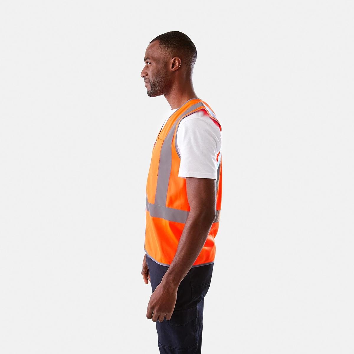 5 Workwear Hi-Visibility Vest SAFETY ORANGE, 5 of 10