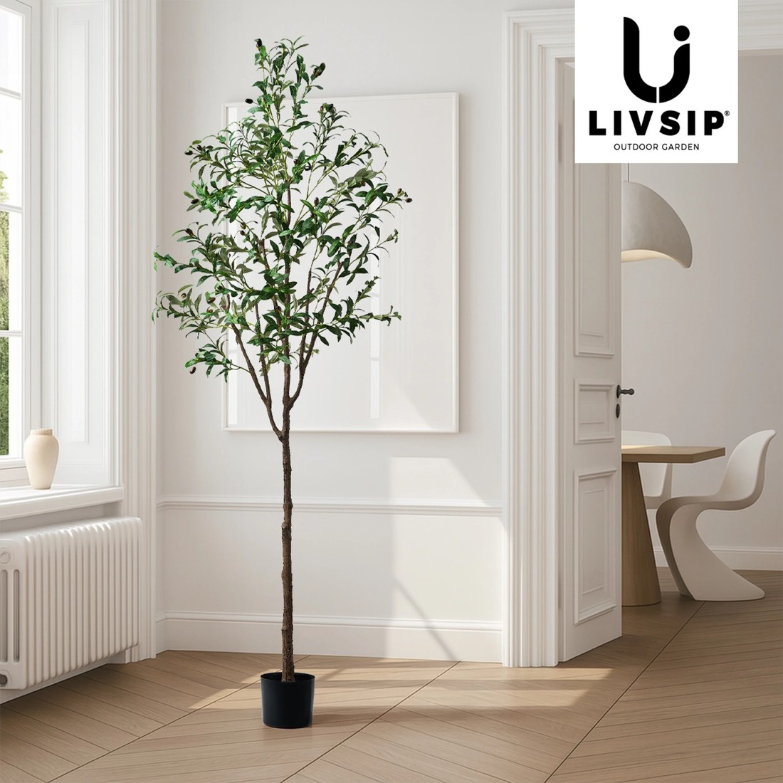 6 Livsip 210cm Artificial Olive Tree Lifelike Faux Potted Plant - Green, 6 of 10