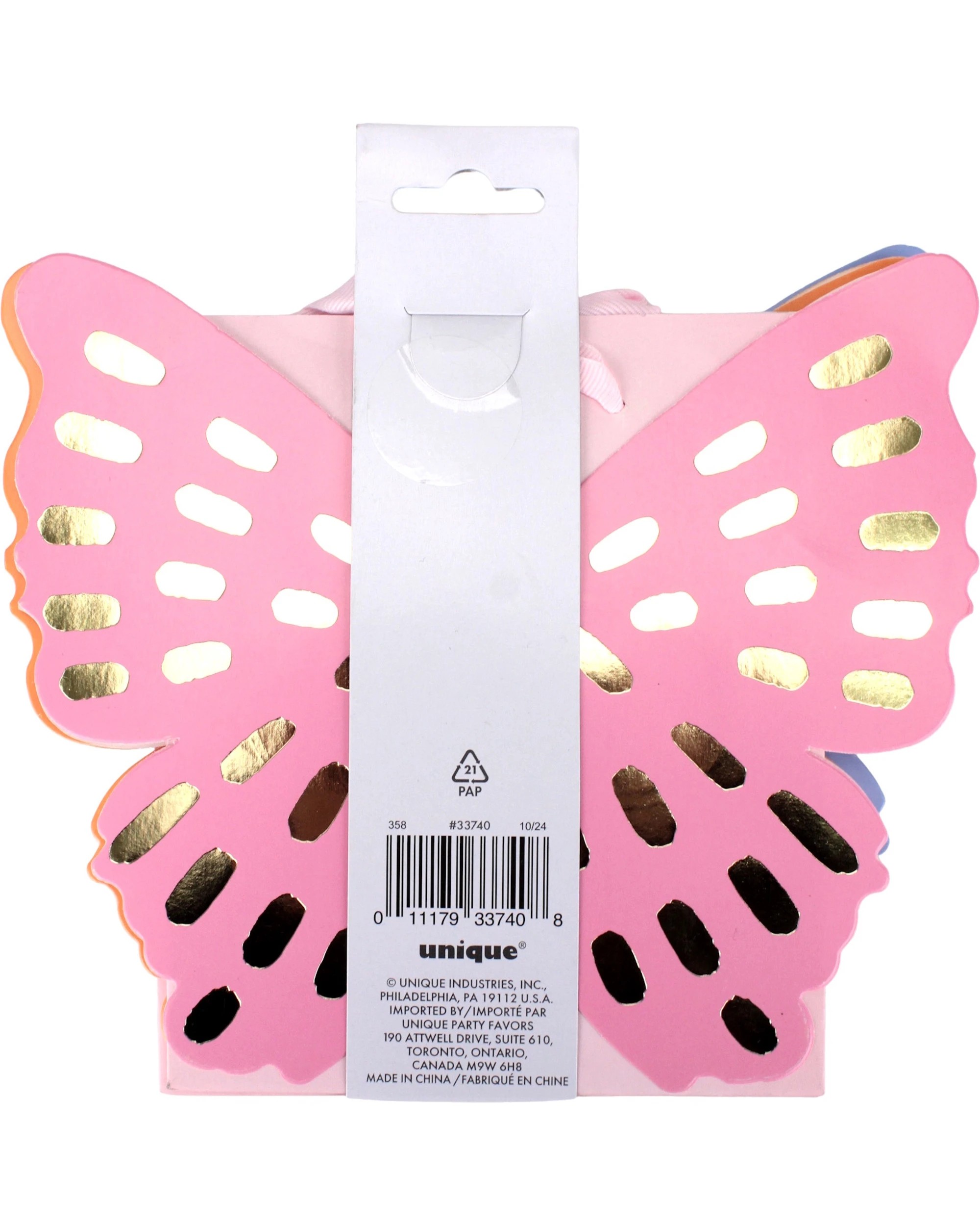 4 Meteor Butterfly Shaped Paper Gift Bags Pack of 3 - Multi, 4 of 4