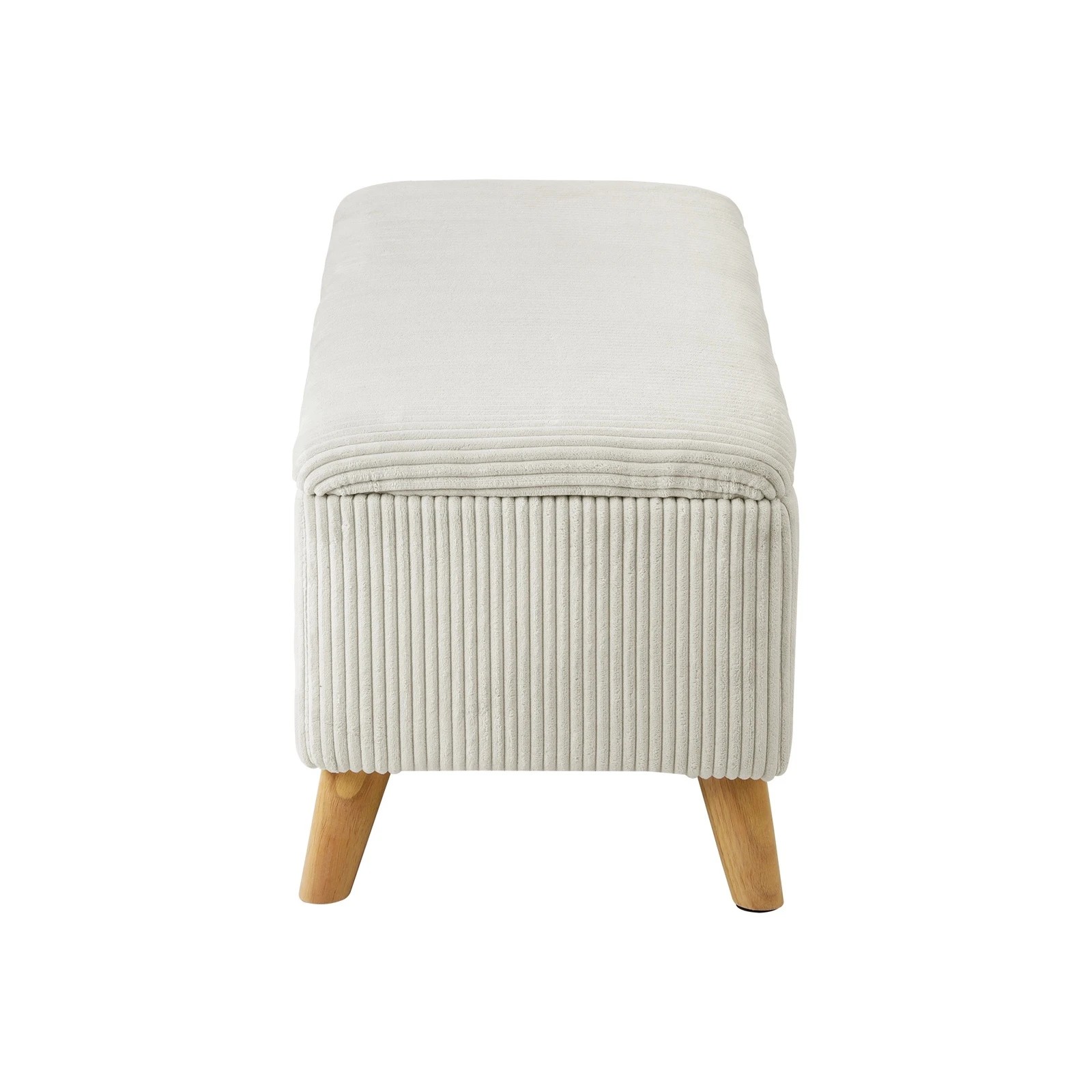 8 Oikiture Storage Ottoman Blanket Box Chest Toy Foot Stool Velvet
 - Beige, 8 of 10