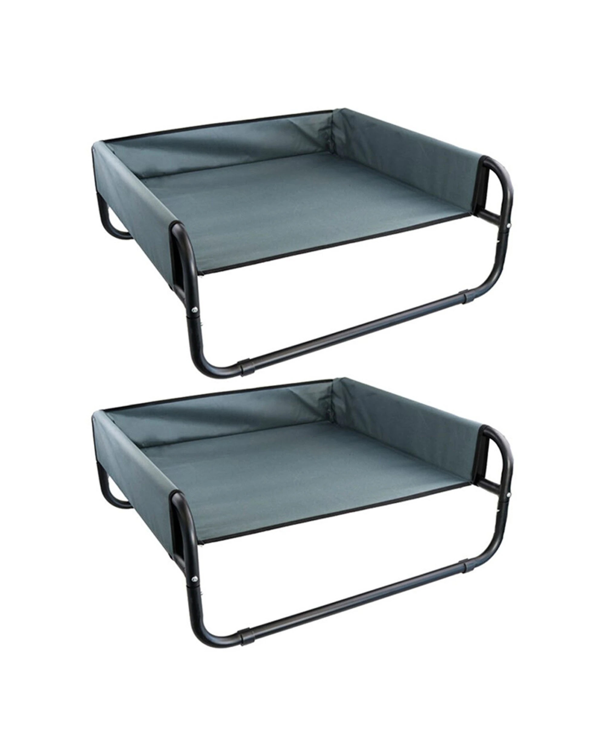 1 Paws And Claws Elevated Walled Pet Bed - Small Pack Of 2 56cm Durable -
 - charcoal, 1 of 4