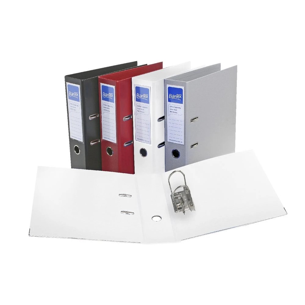 3 Bantex A4 Extra Capacity 2 Ring Lever Arch Folder Red, 3 of 4