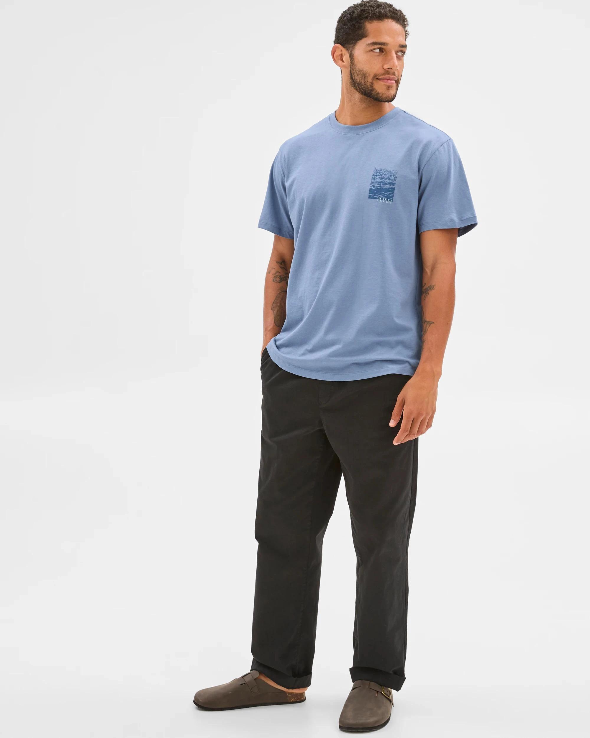 5 Target Australian Cotton Waves Print T-Shirt BLUE, 5 of 5