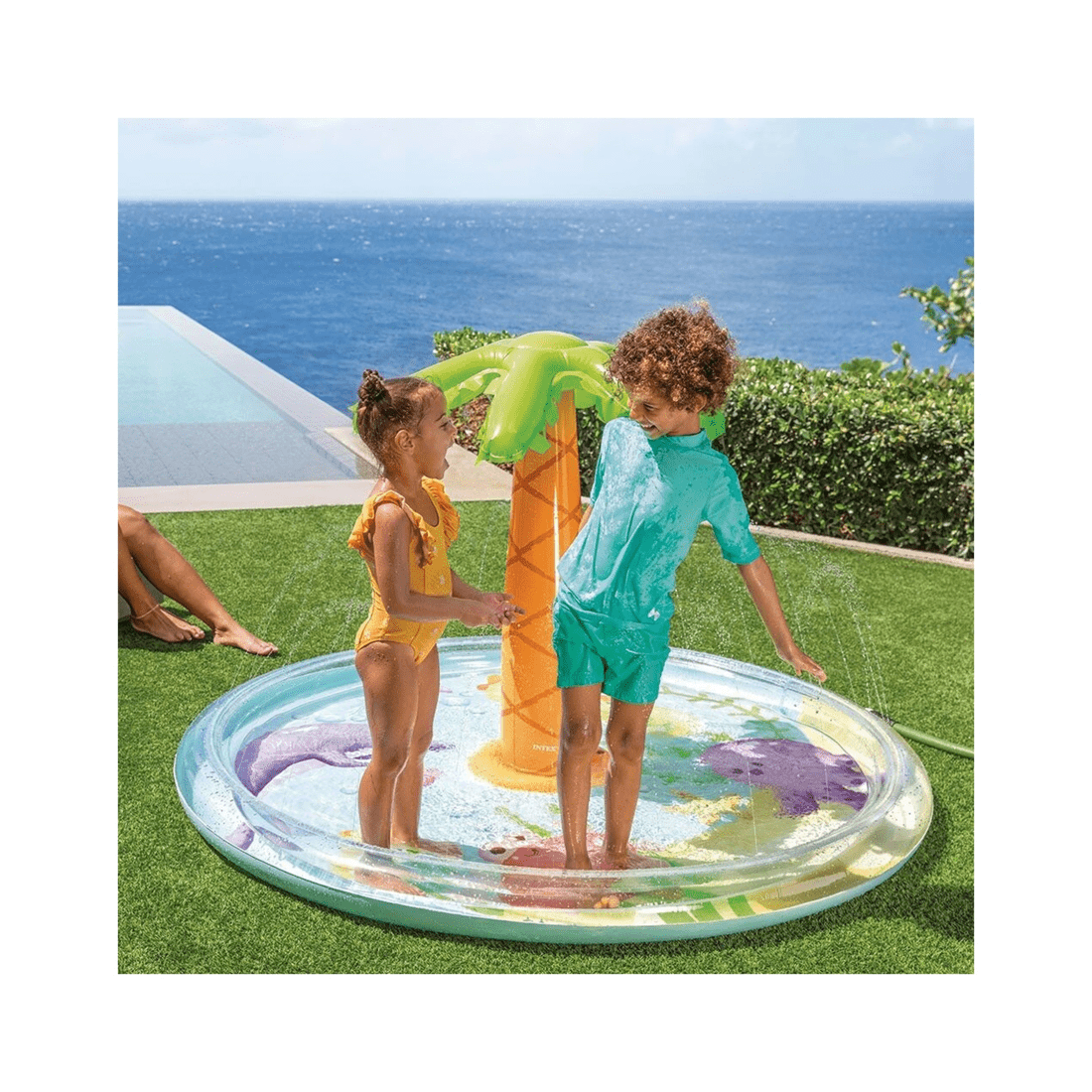 5 INTEX Palm Tree Inflatable Kids Childrens Spray Pool 2Y 68 Inch Repair Patch - Multi, 5 of 9