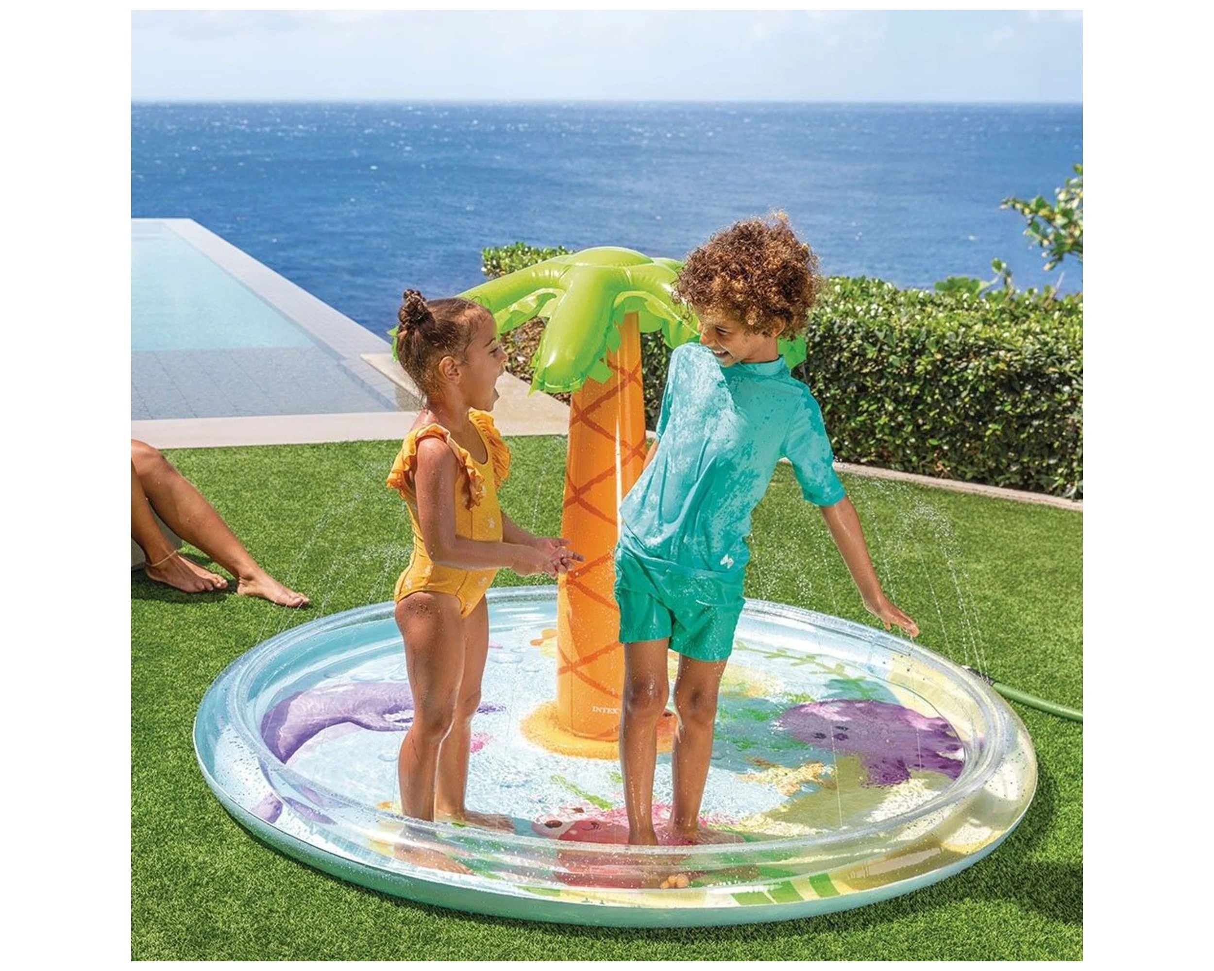 5 INTEX Palm Tree Inflatable Kids Childrens Spray Pool 2Y 68 Inch Repair Patch - Multi, 5 of 9