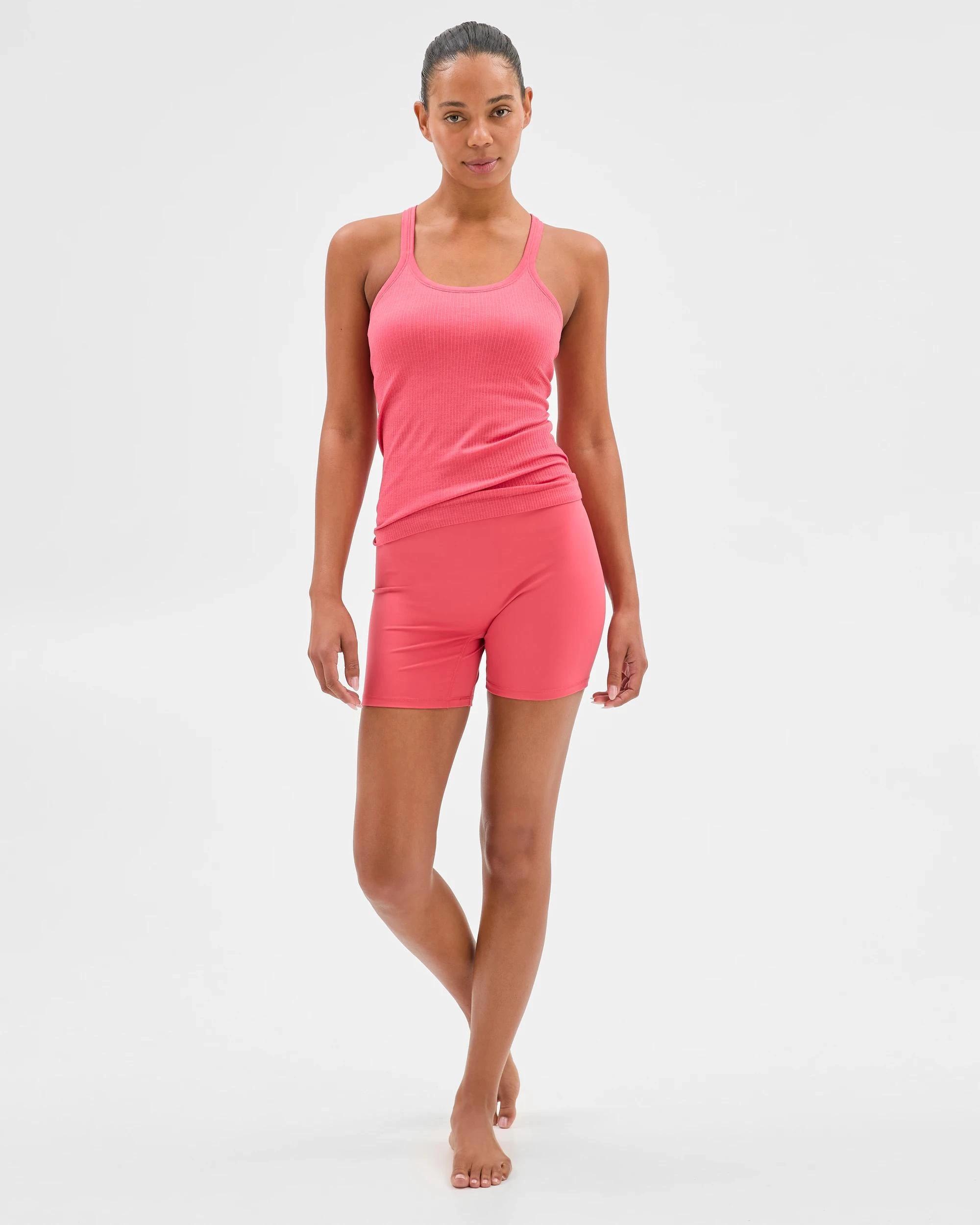 6 Target Active Studio Soft Ribbed Tank Top with Shelf Bra WATERMELON, 6 of 7