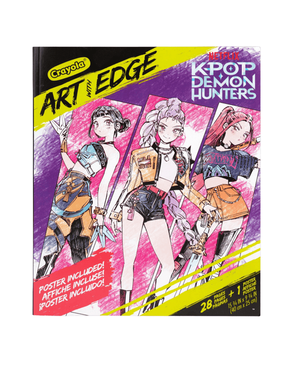 Crayola KPop Demon Hunters Art with Edge Coloring Book - Multi