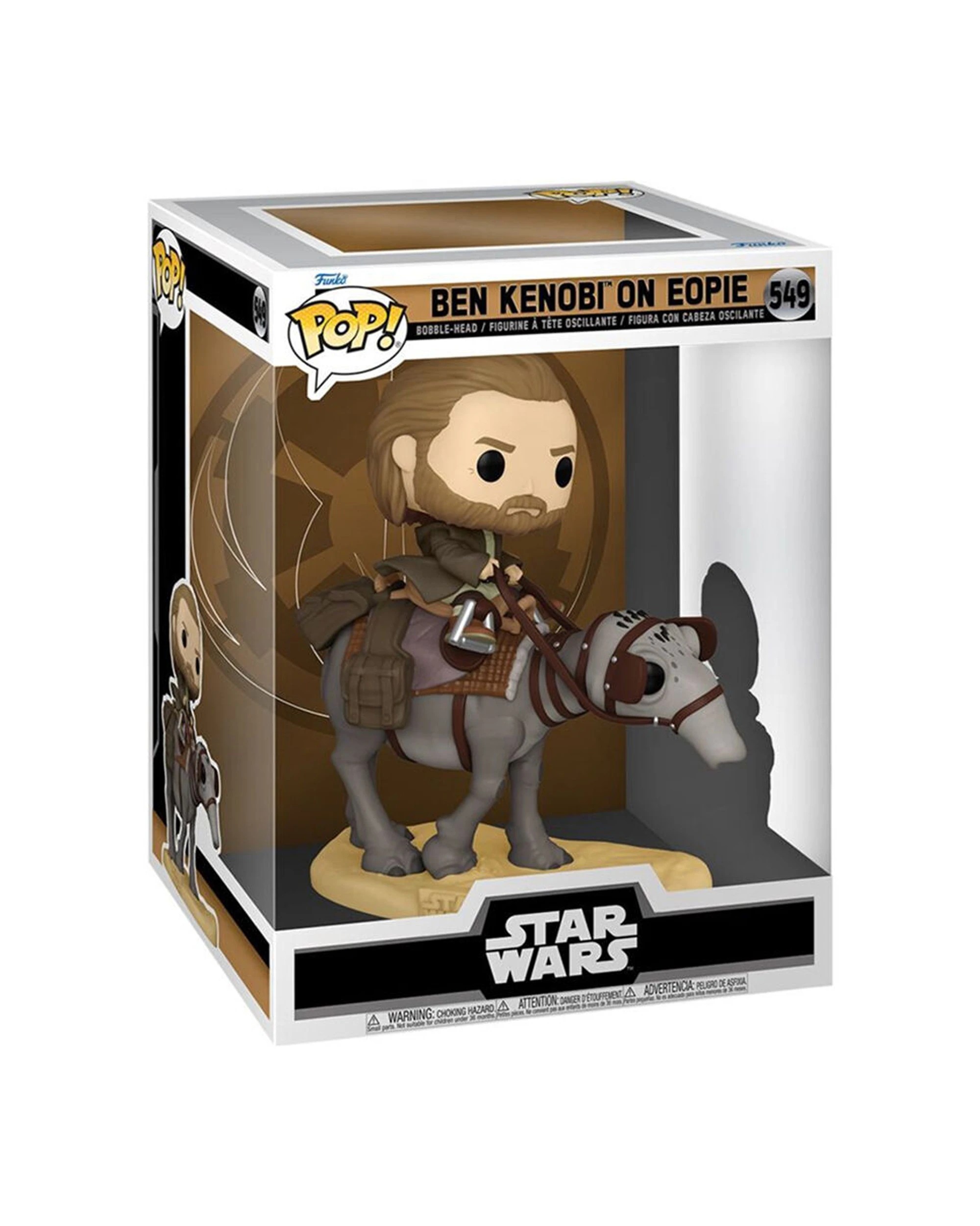 2 STAR WARS Ben Kenobi On Eopie Deluxe Pop Action Figure 7.38 Inch Vinyl - Brown, 2 of 2