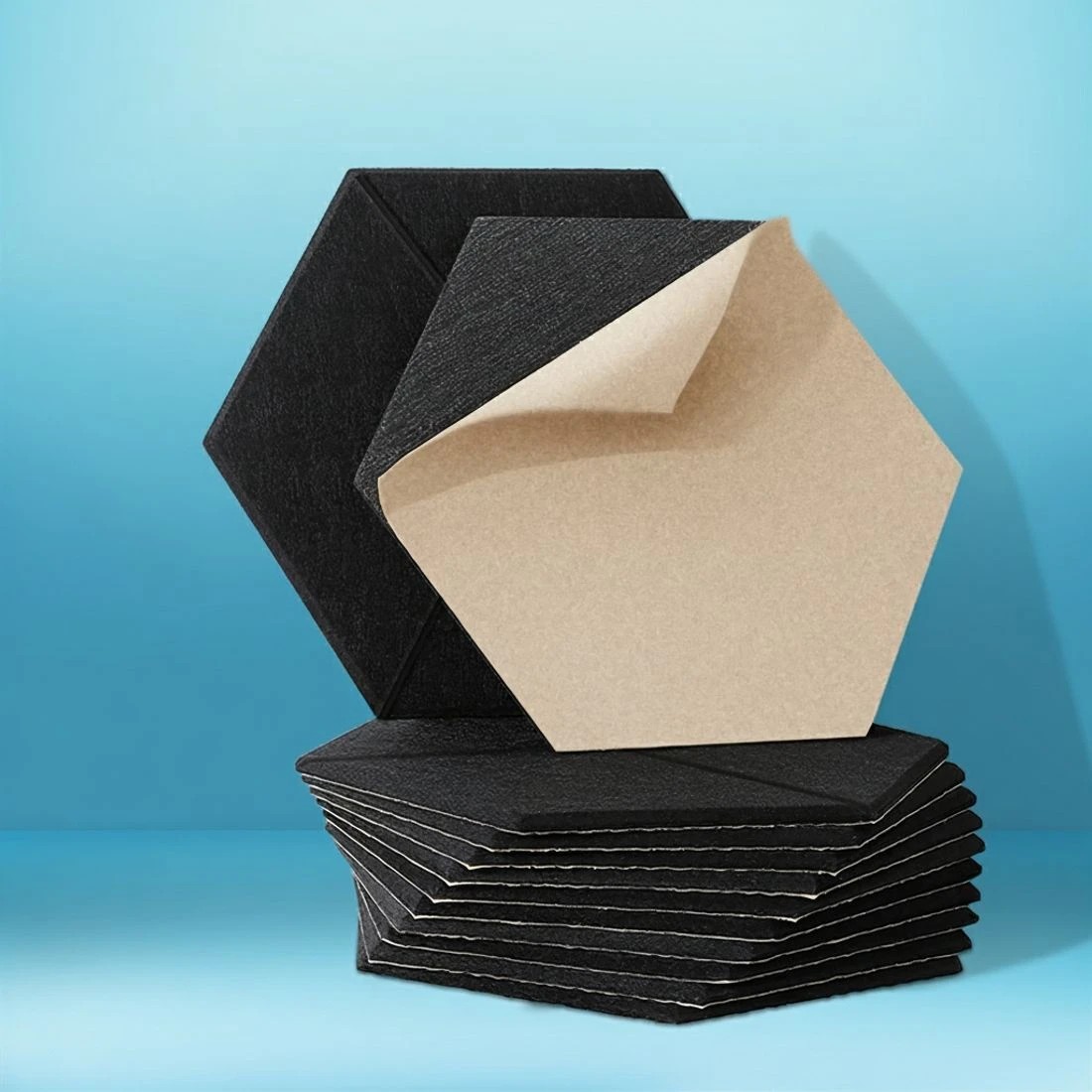 6 Alpha Acoustic Foam 12pcs 35x30x0.9cm Soundproof Absorption Panel Adhesive - Black, 6 of 6