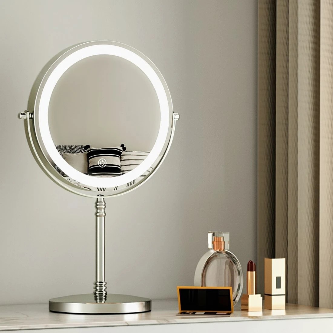 7 Embellir Makeup Mirror 20x20cm 10X Magnifying with LED Light Rotation - Multi, 7 of 7