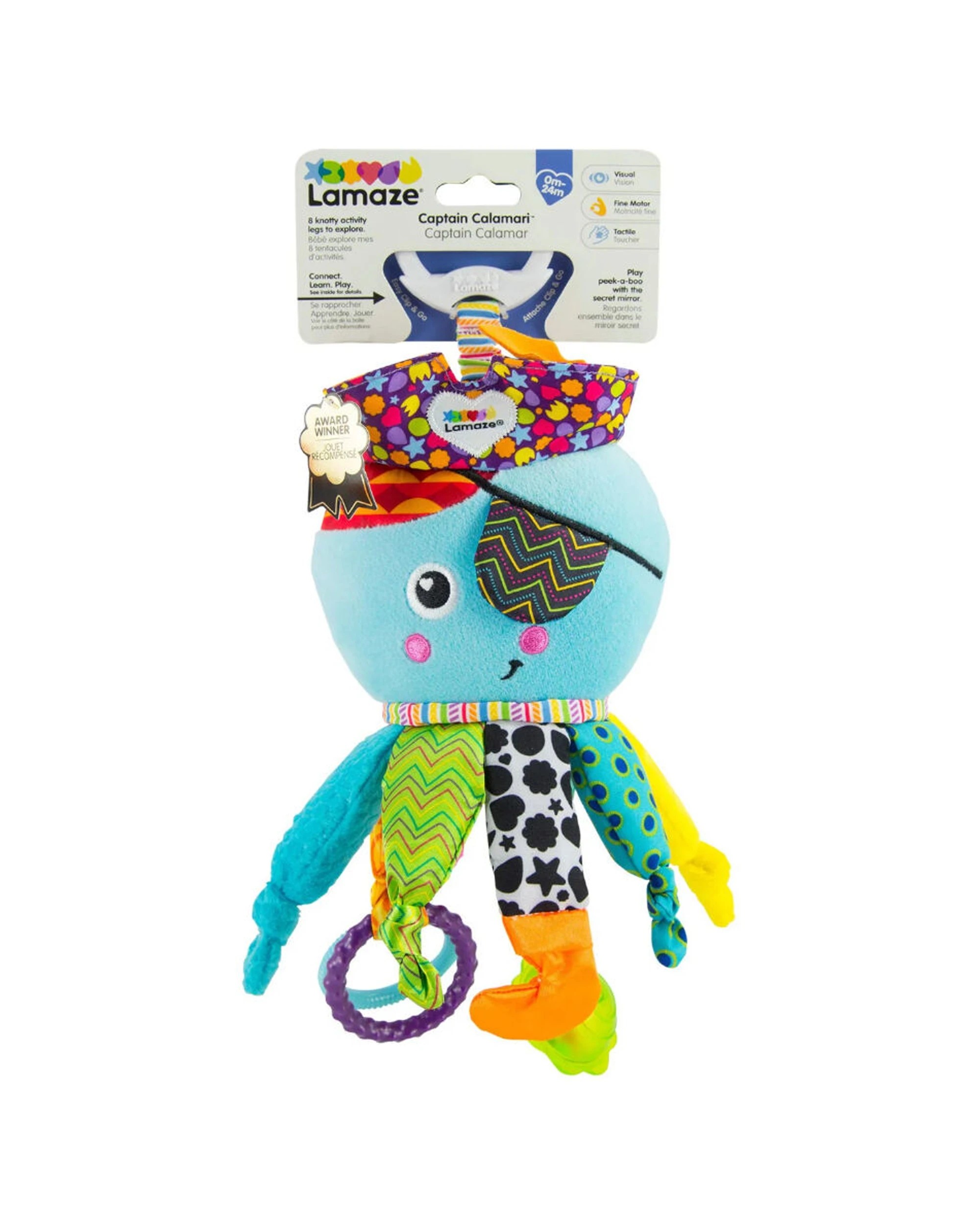 3 Lamaze Captain Calamari Clip Go Baby Toy Sensory - Multi, 3 of 7