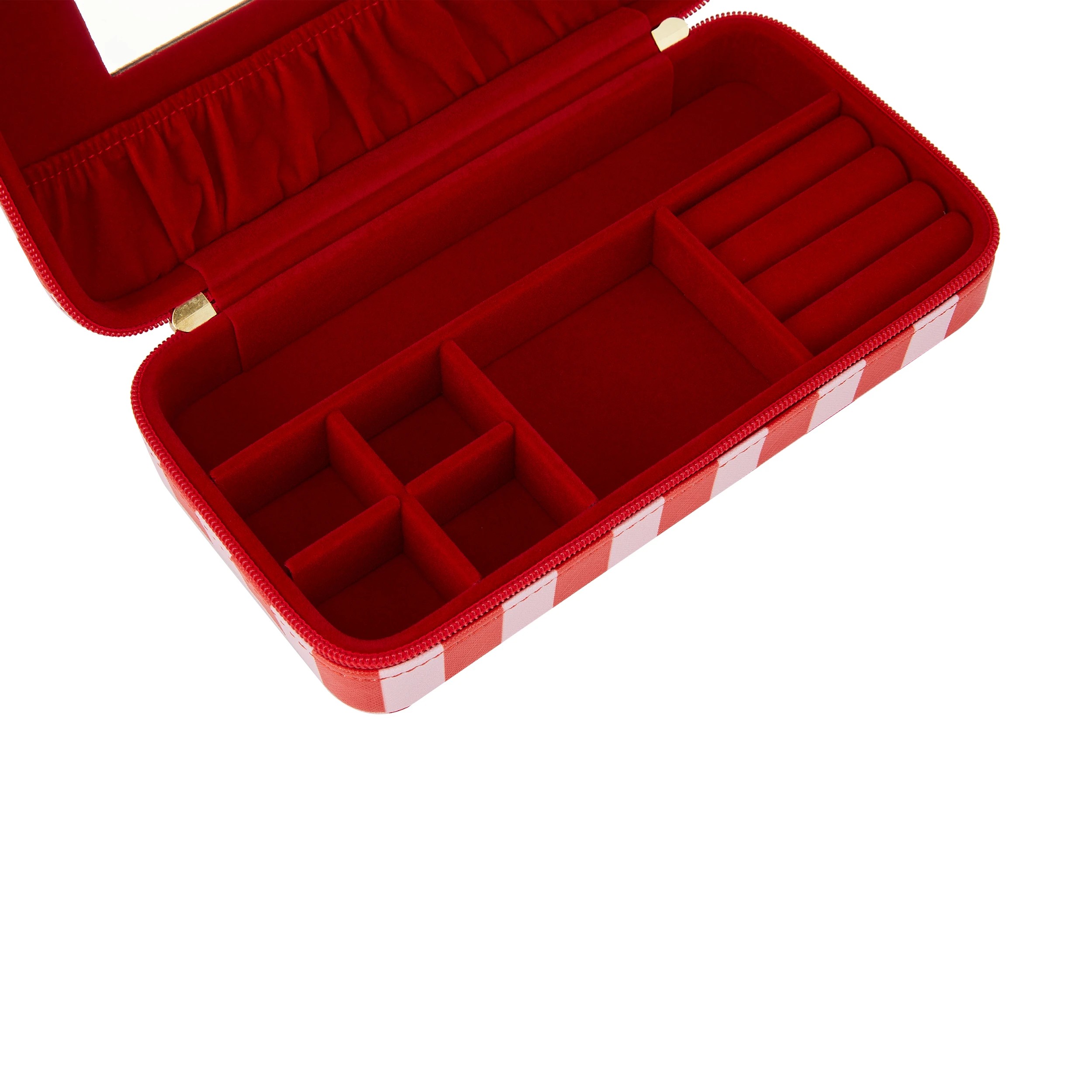 6 Red Stripe Jewellery Case, 6 of 7