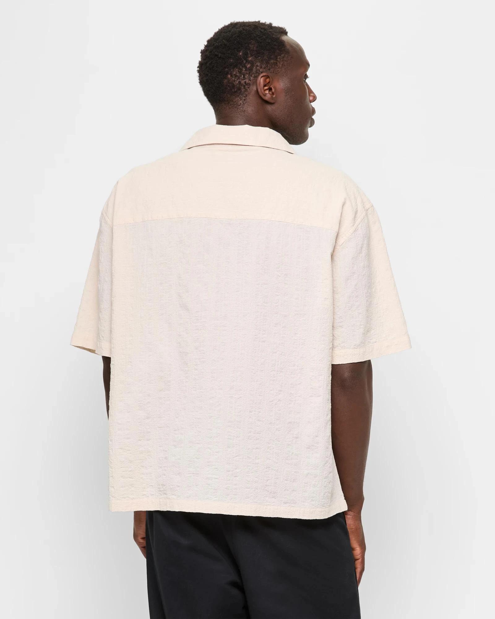 4 Short Sleeve Textured Shirt - Commons SAND, 4 of 5