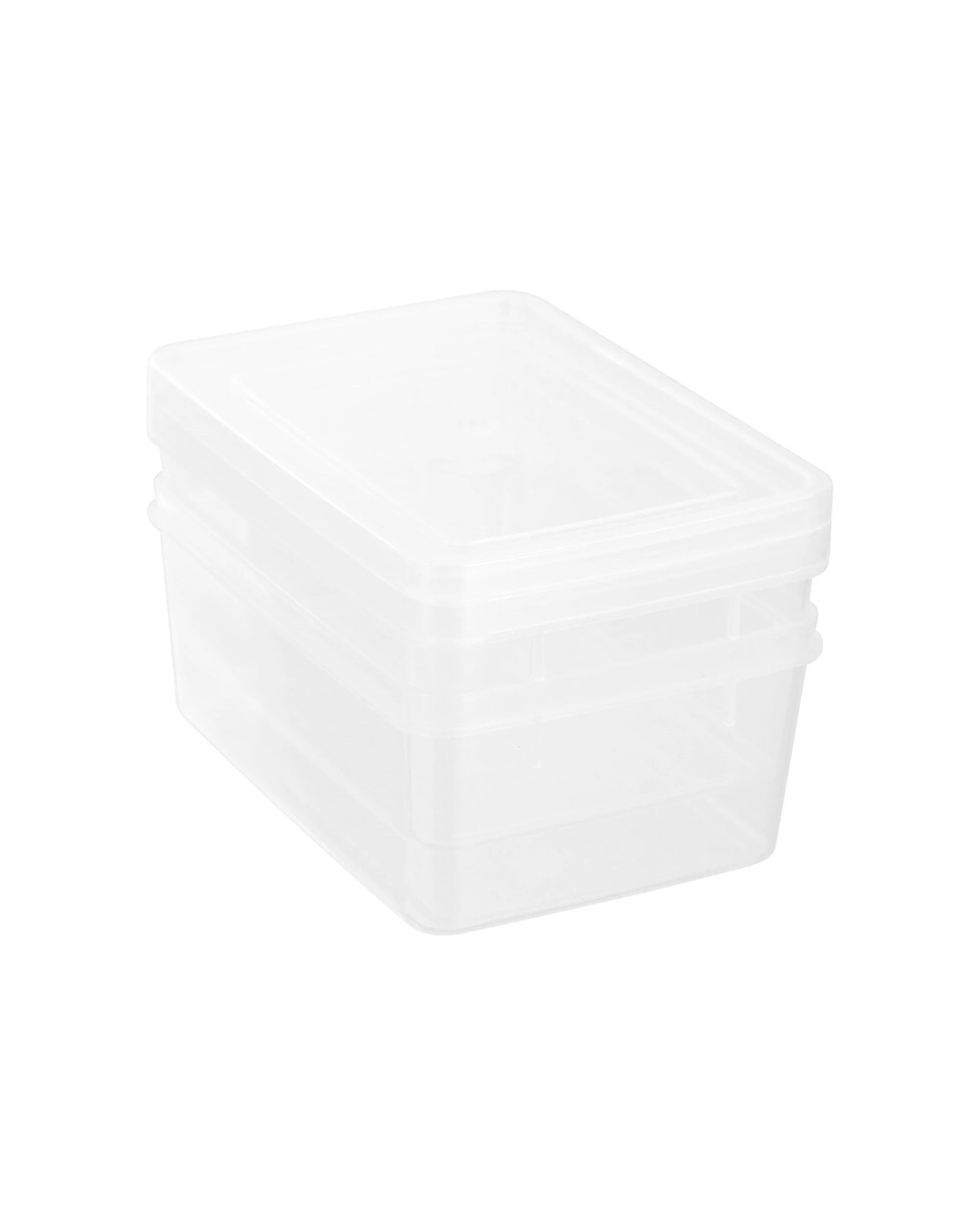 1 2pk Lemon & Lime Keep Fresh 600ml/13.5cm Food Container Takeaway Storage Clear
 - Clear, 1 of 5