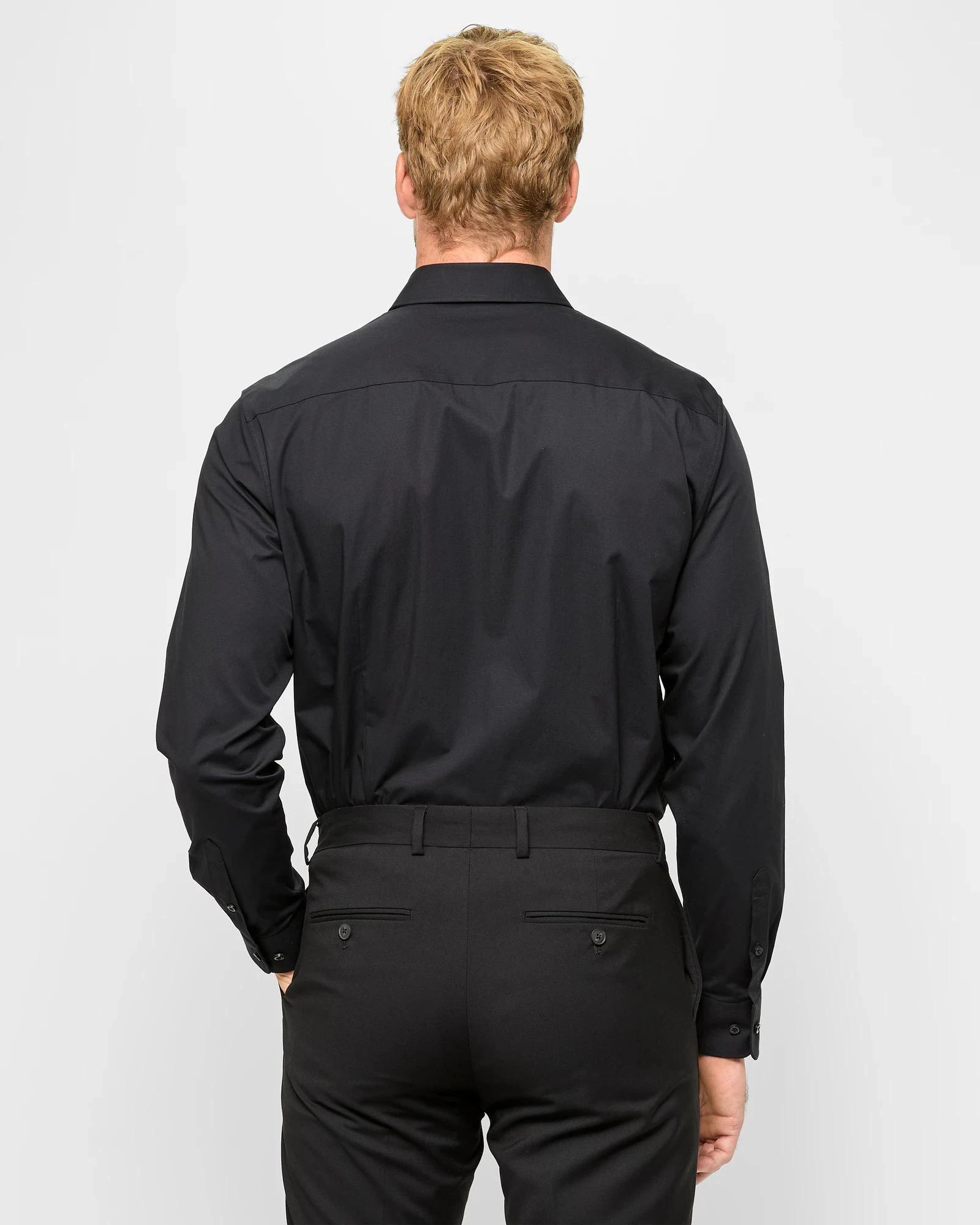 4 Slim Stretch Shirt - Preview BLACK, 4 of 7