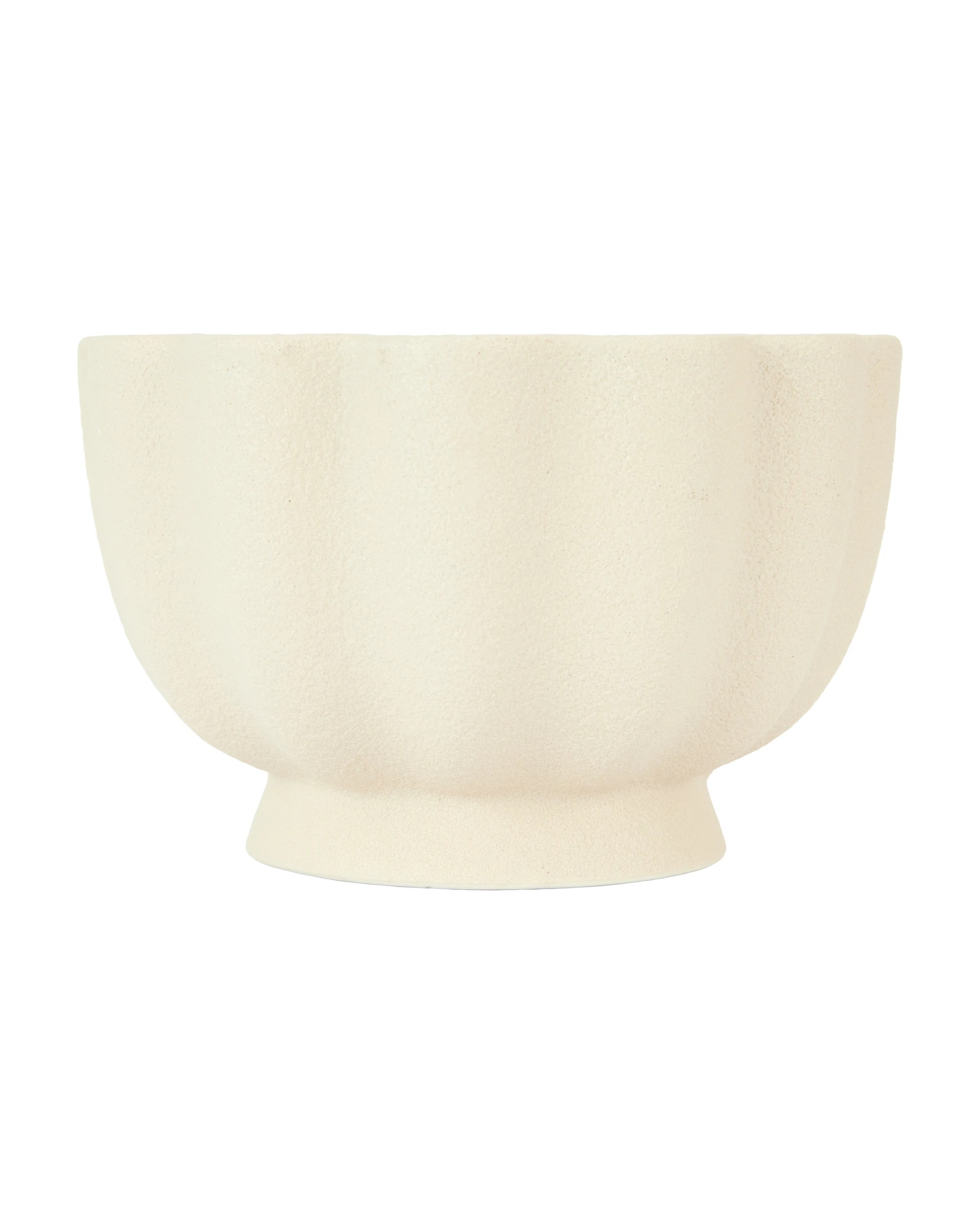 1 Taupe Wavy Pedestal Ceramic Candle, 1 of 6