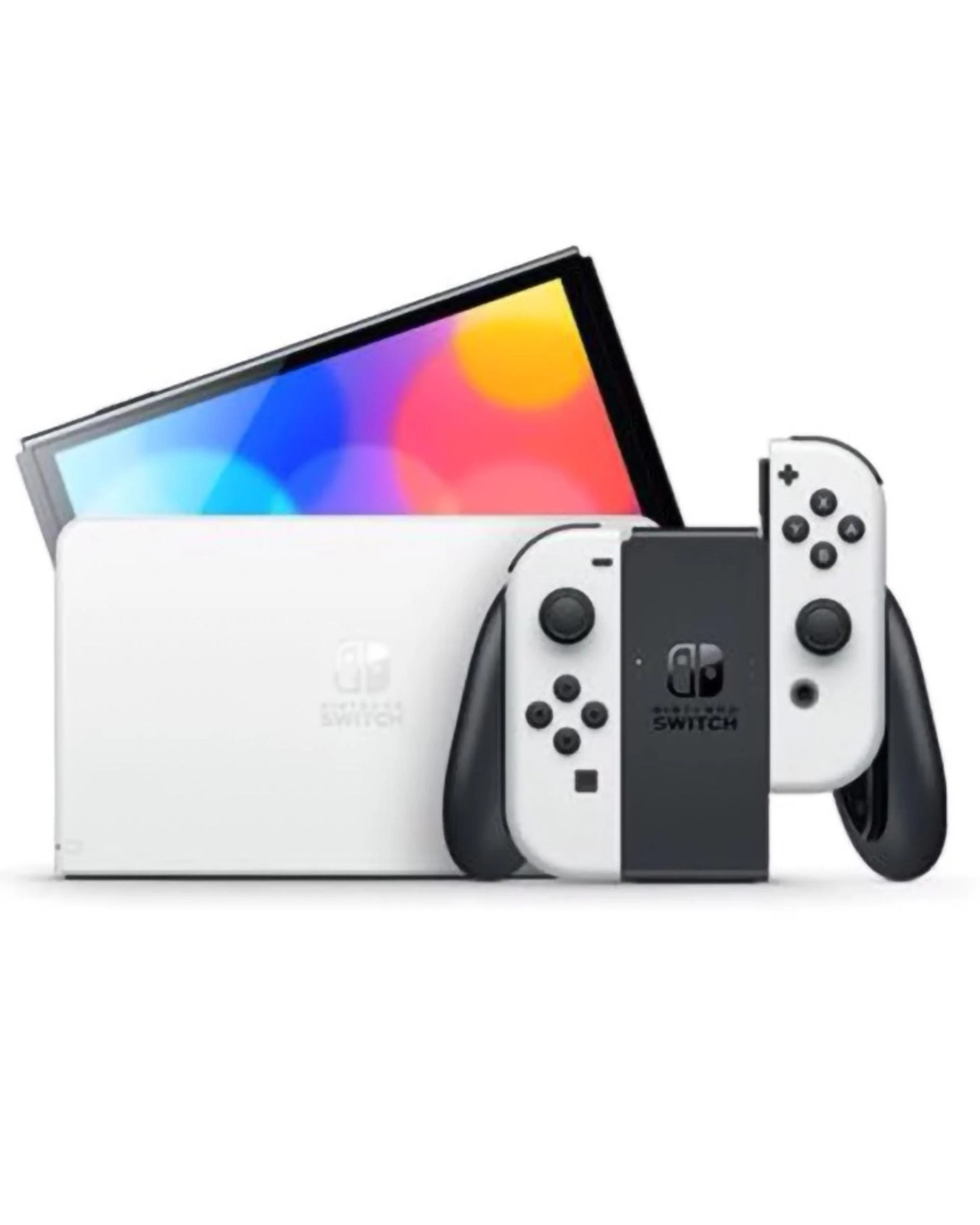 2 Nintendo Switch OLED Model White Console with Super Mario Bros. Wonder and 12 Months Online Membership - White, 2 of 6