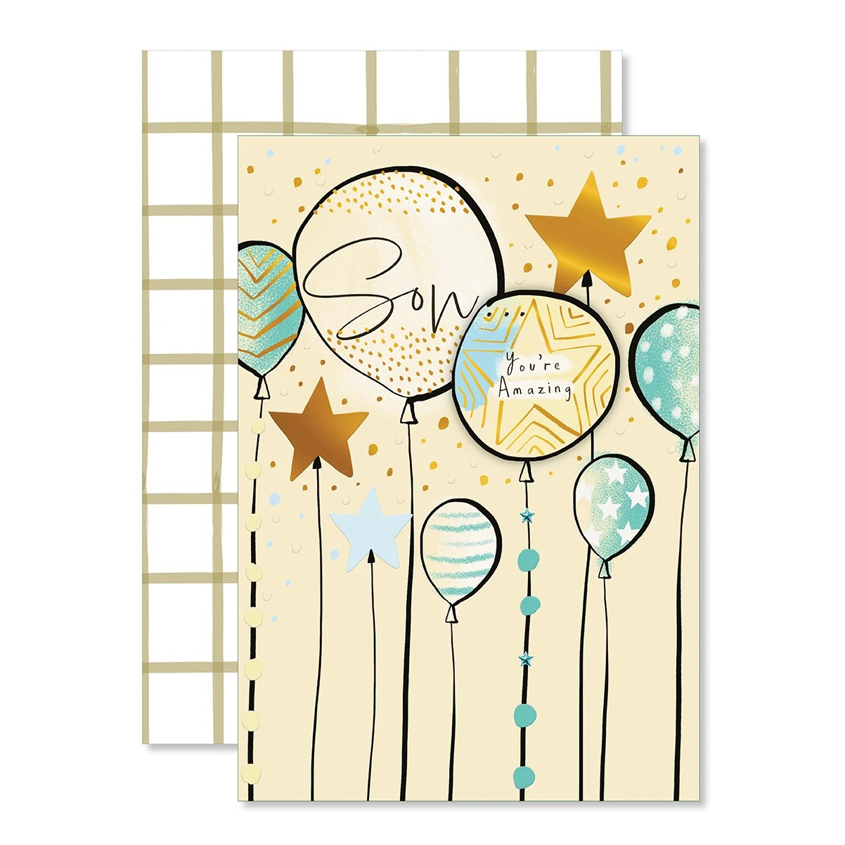 1 Hallmark Birthday Card - Star Balloons, 1 of 3