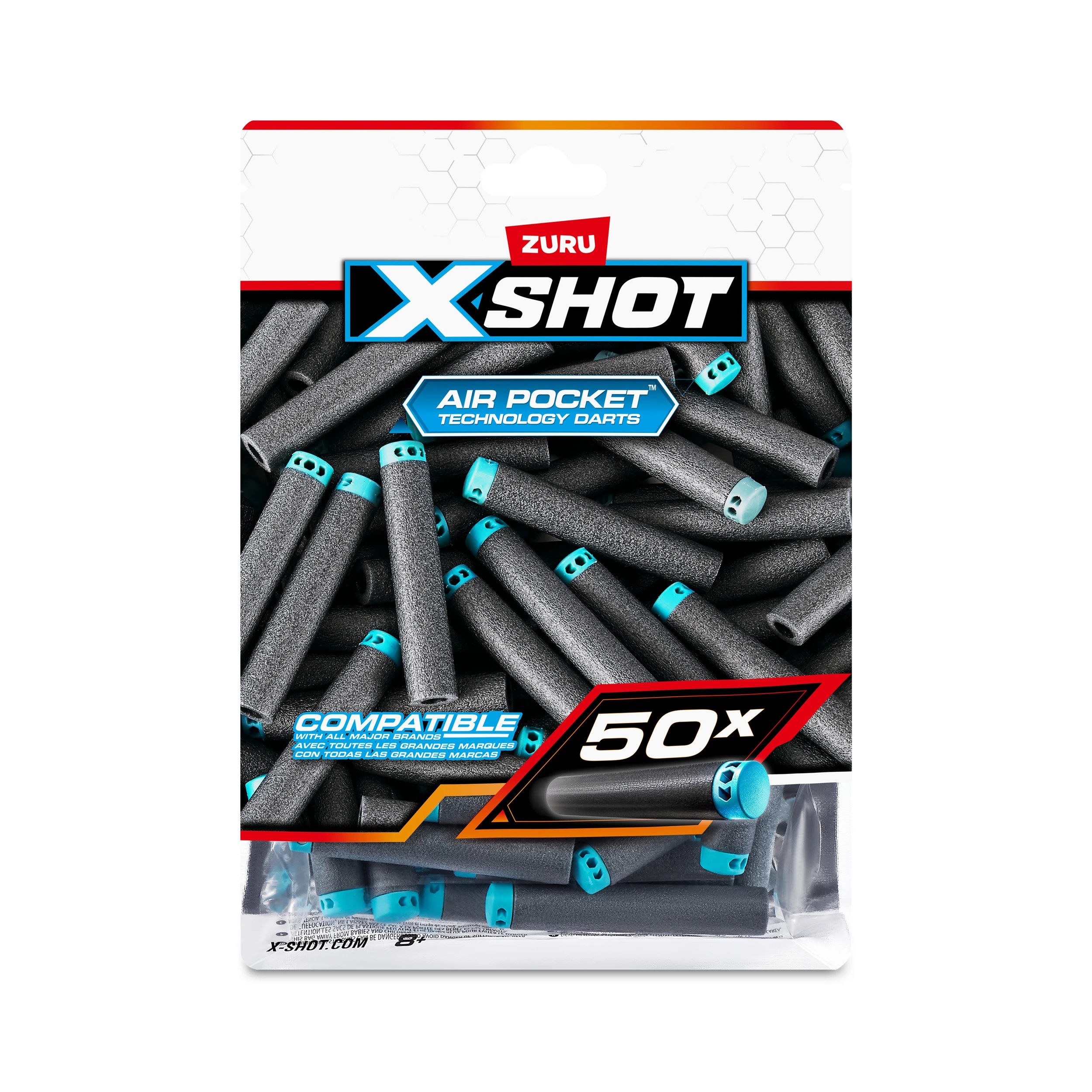 2 50 Piece Zuru X-Shot Air Pocket Technology Darts Refill Pack, 2 of 6