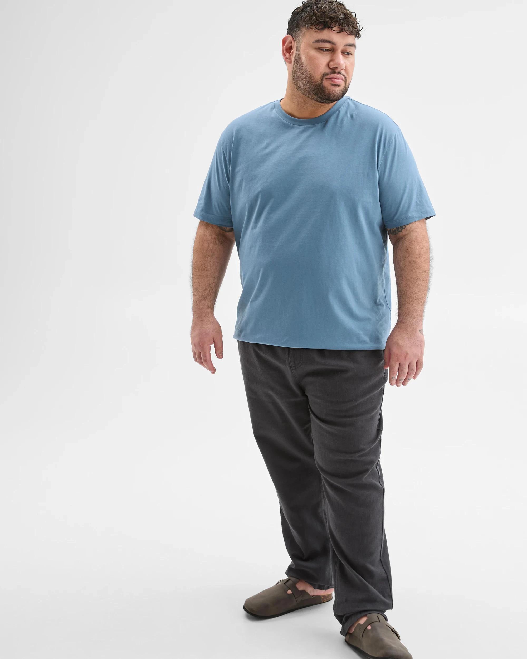 2 Target Man Plus Plus Size Australian Cotton Crew T-Shirt BLUE, 2 of 5