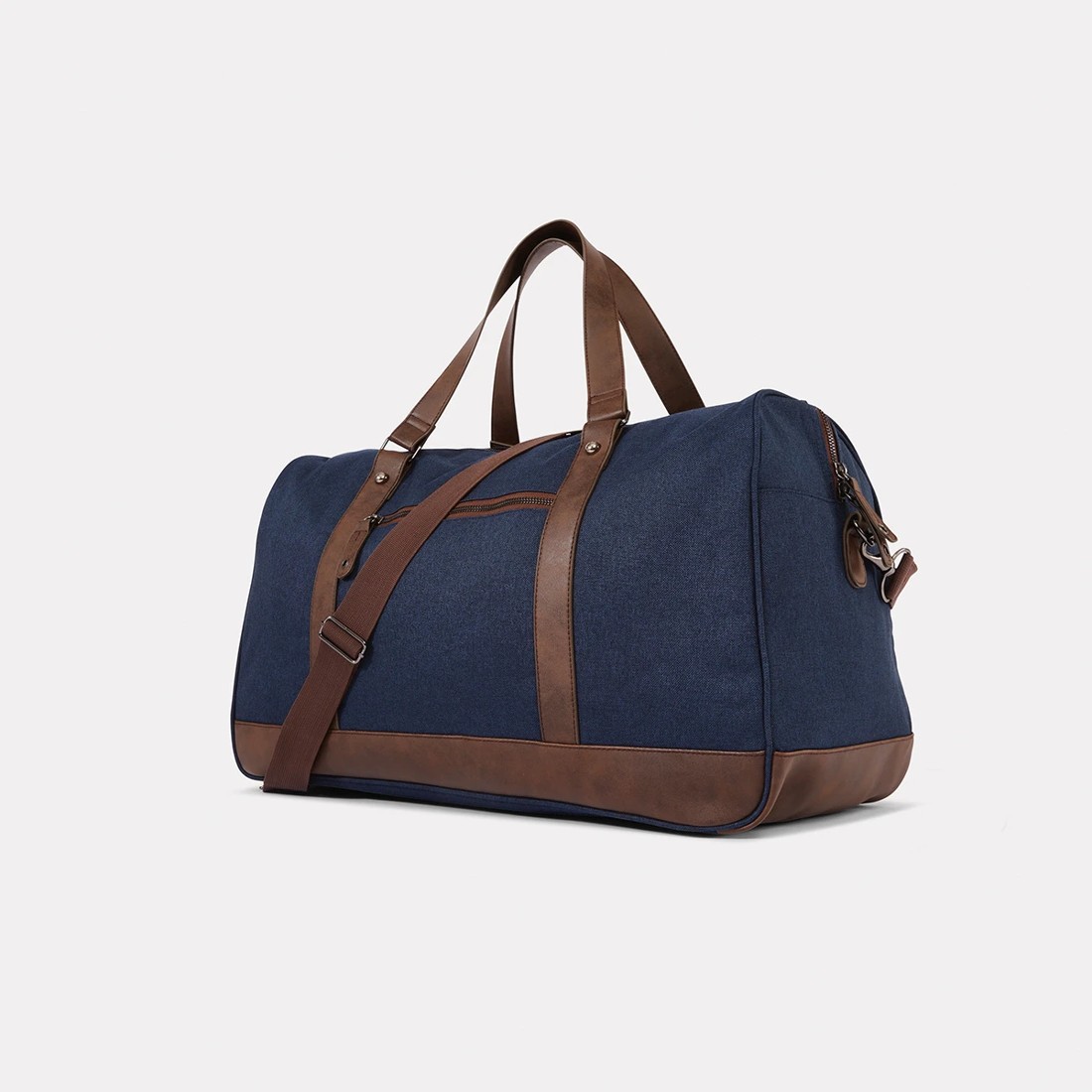 1 Fitzroy Duffle Navy Tan, 1 of 8