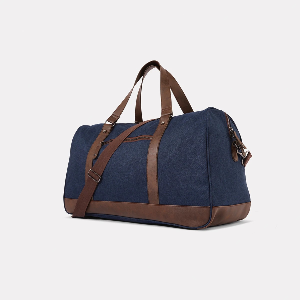 1 Fitzroy Duffle Navy Tan, 1 of 8