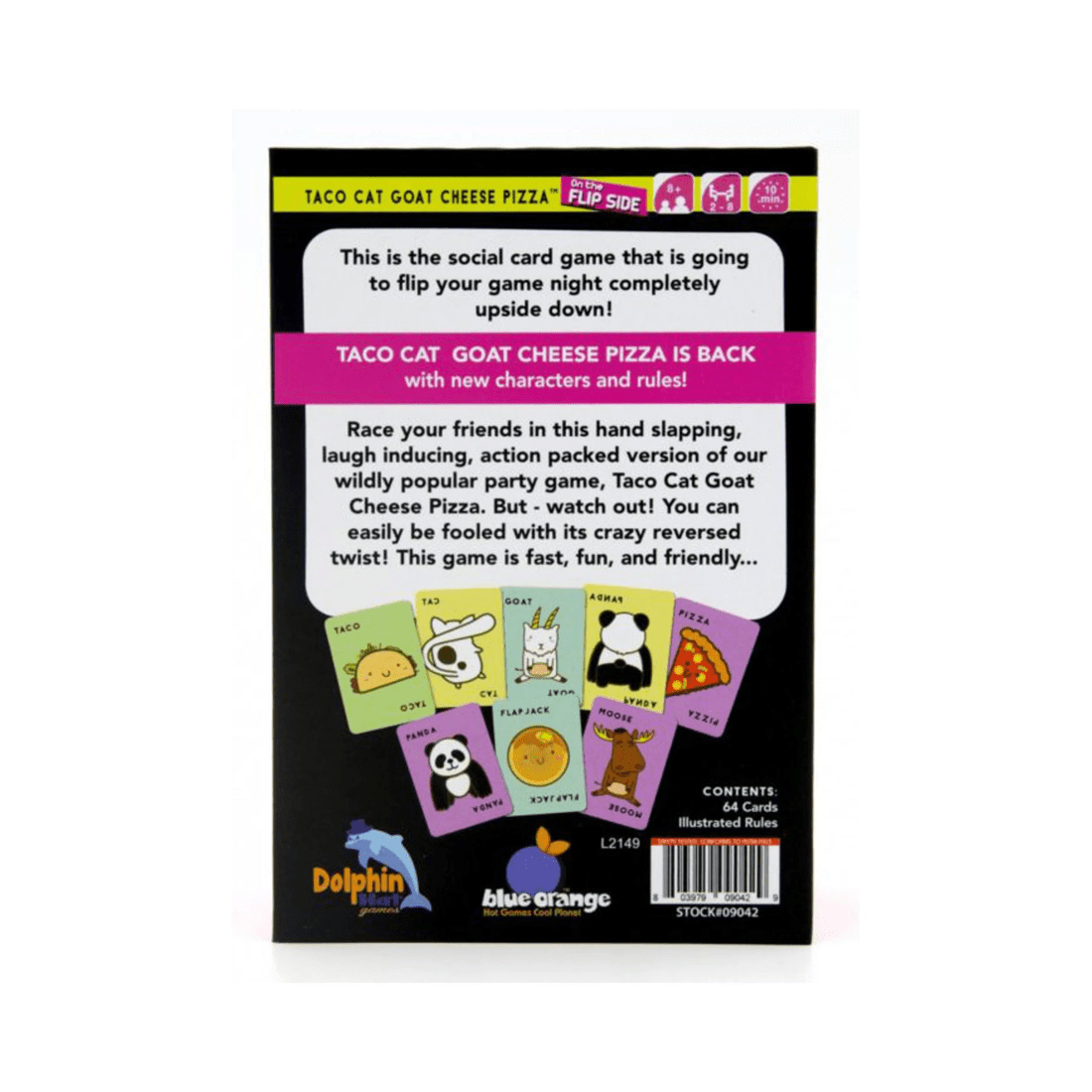 2 Blue Orange Games Taco Cat Goat Cheese Pizza On the Flip Side Card Game, 2 of 2
