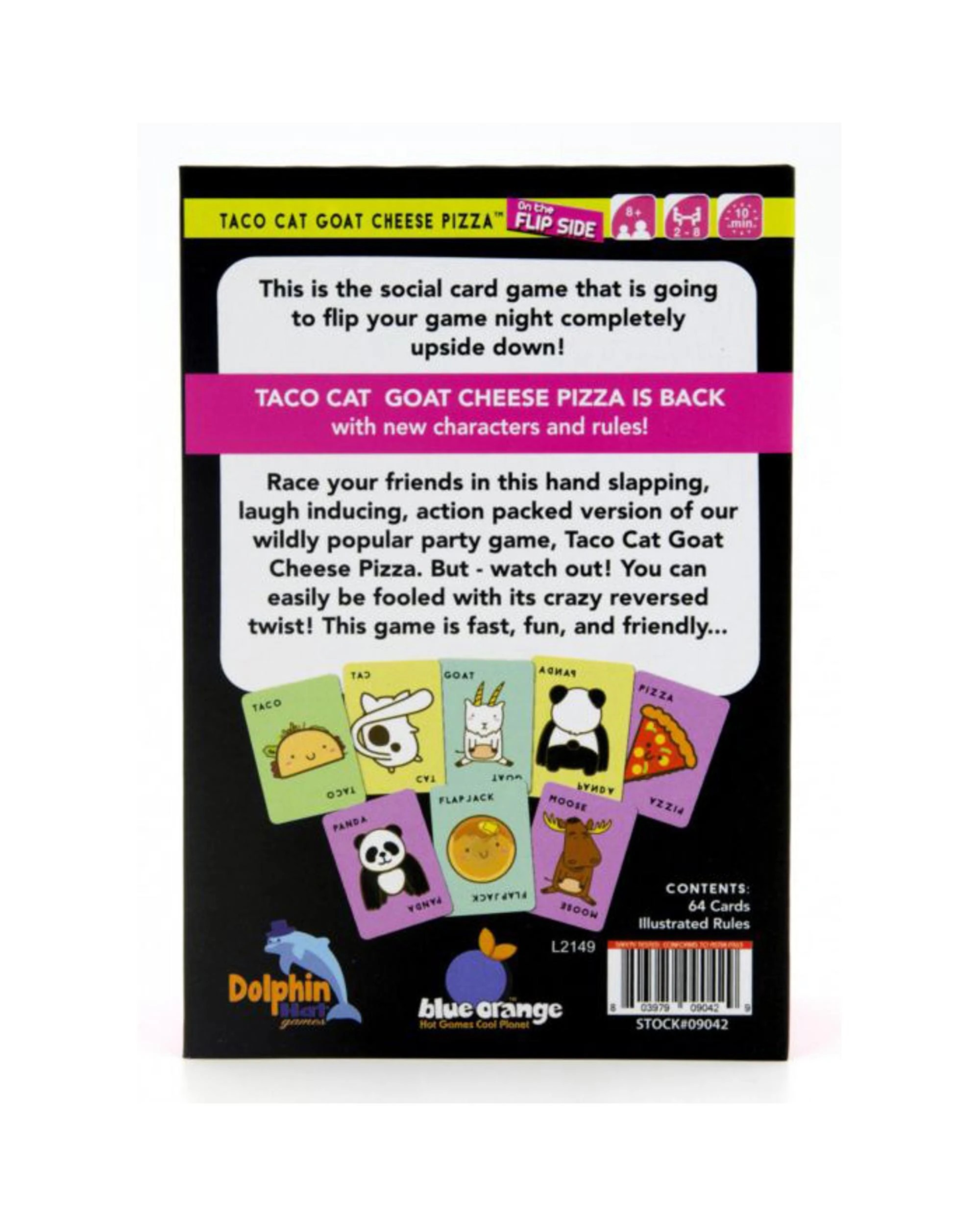 2 Blue Orange Games Taco Cat Goat Cheese Pizza On the Flip Side Card Game, 2 of 2