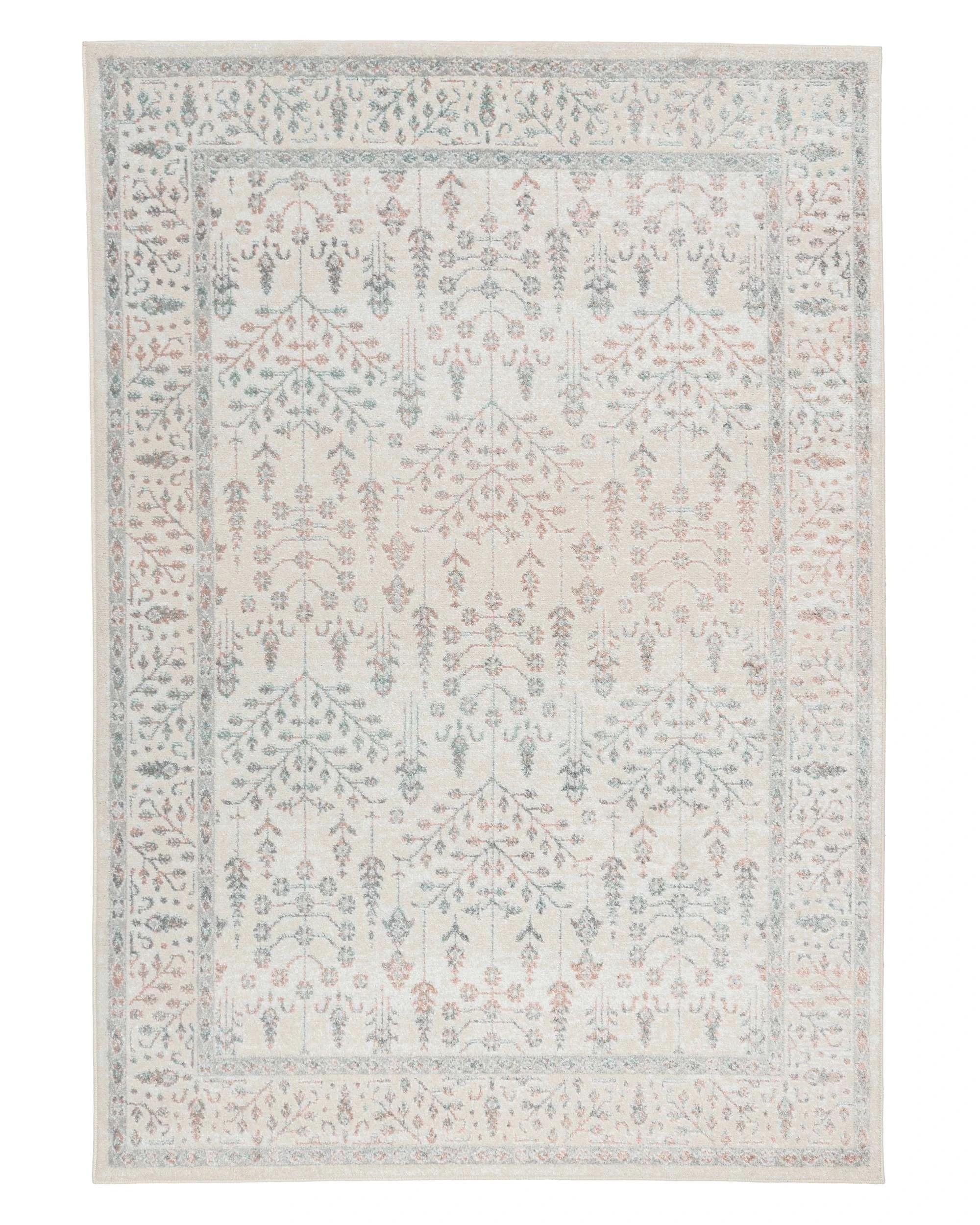 1 Loopsie Albury Traditional Floral Rug-230cm x 160cm - White, 1 of 8