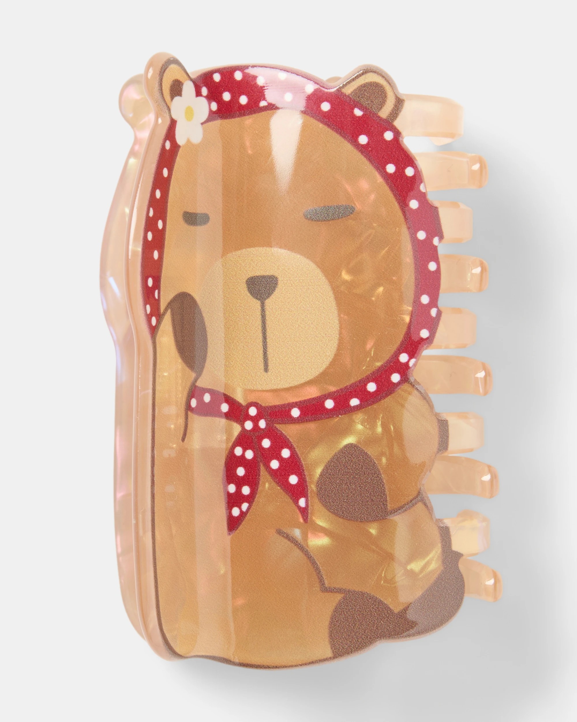 1 Brown Novelty Capybara Claw Hair Clip, 1 of 3