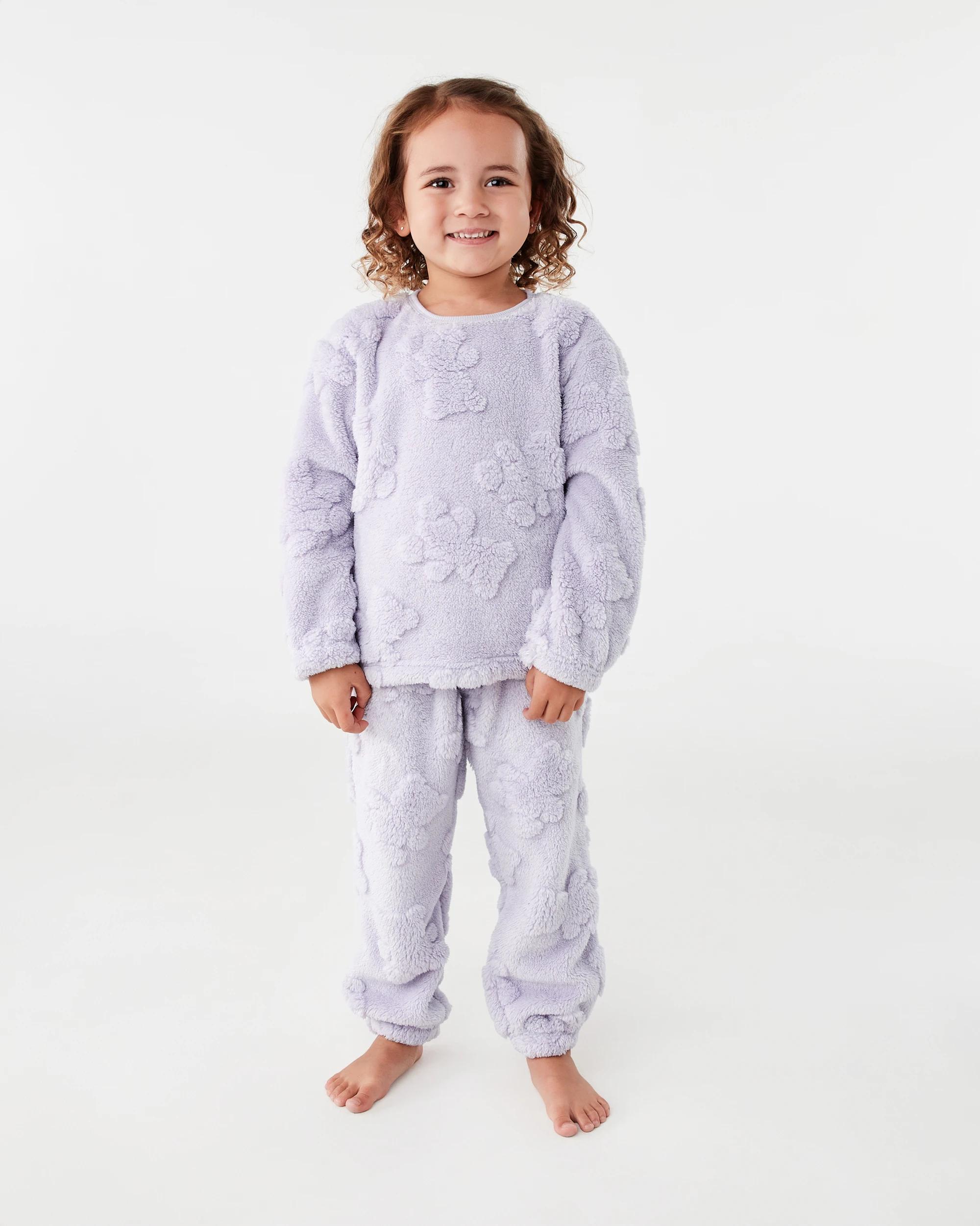 1 Embossed Fluffy Pyjama Set Prp Bear, 1 of 7
