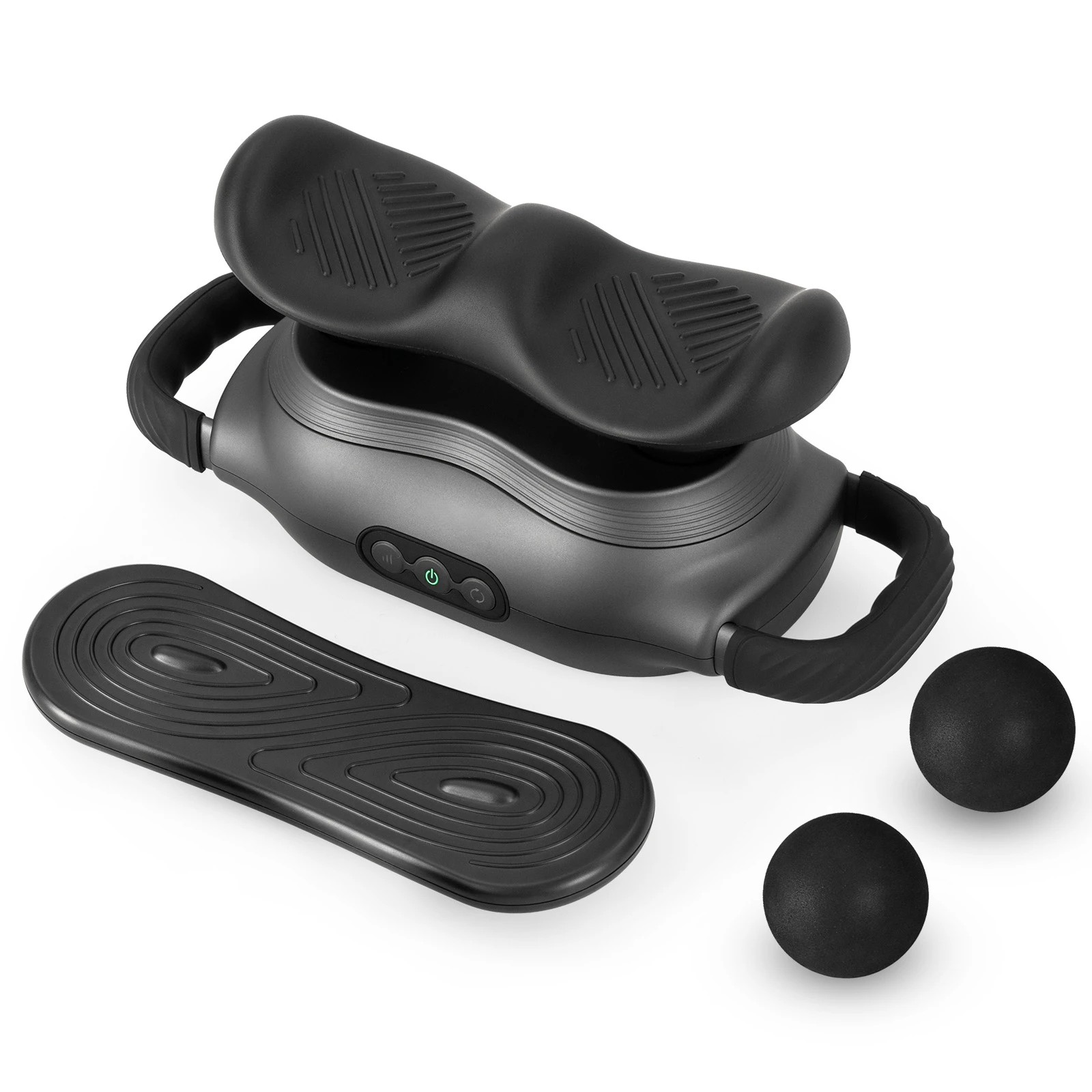 1 Costway Massage Gun Deep Tissue Massager w/Type-C Double-Ended Fascia Gun - Black, 1 of 3